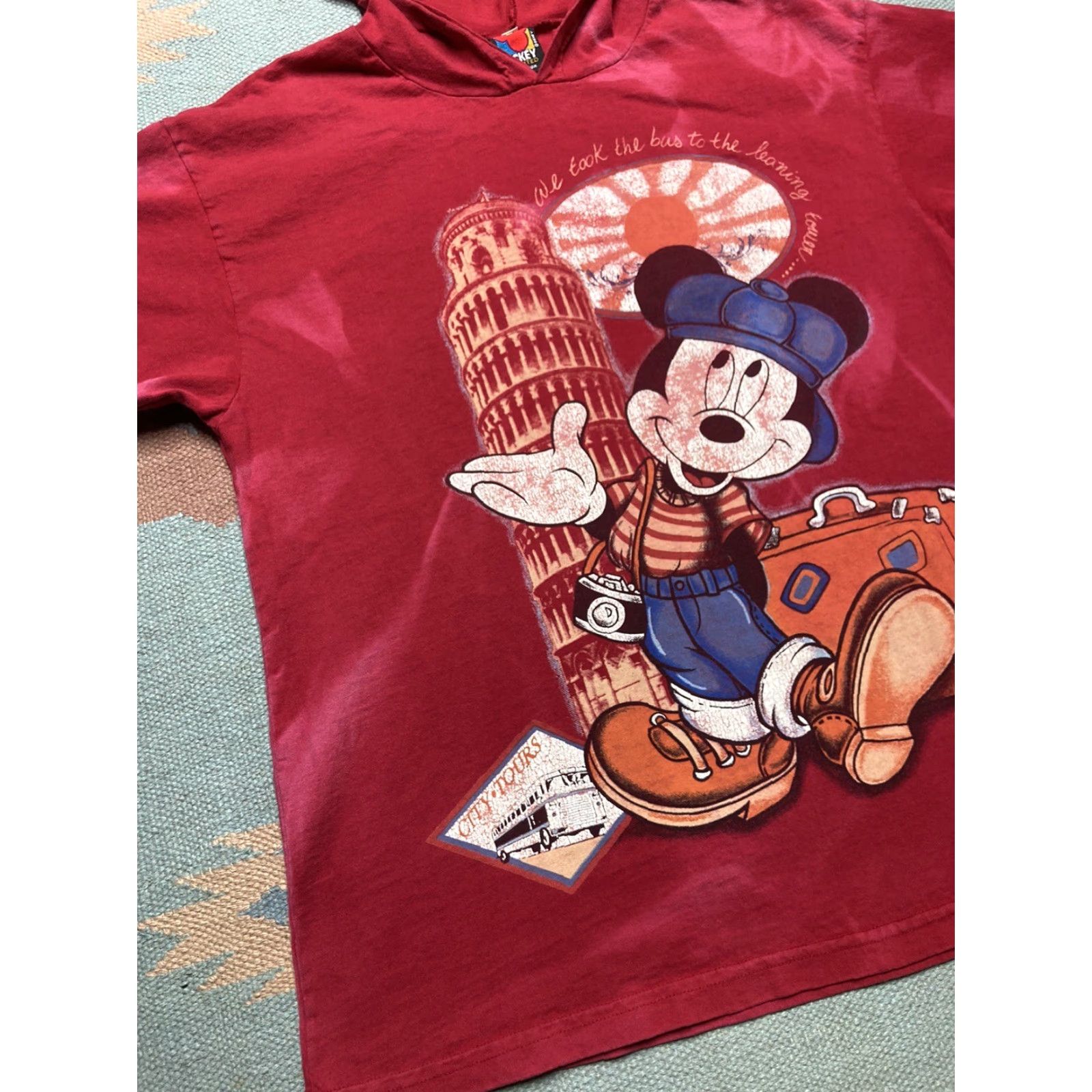 Disney VINTAGE Disney Mickey Mouse hoodie t shirt Italy leaning tower Of Pisa Small 90s Size US S / EU 44-46 / 1 - 2 Thumbnail
