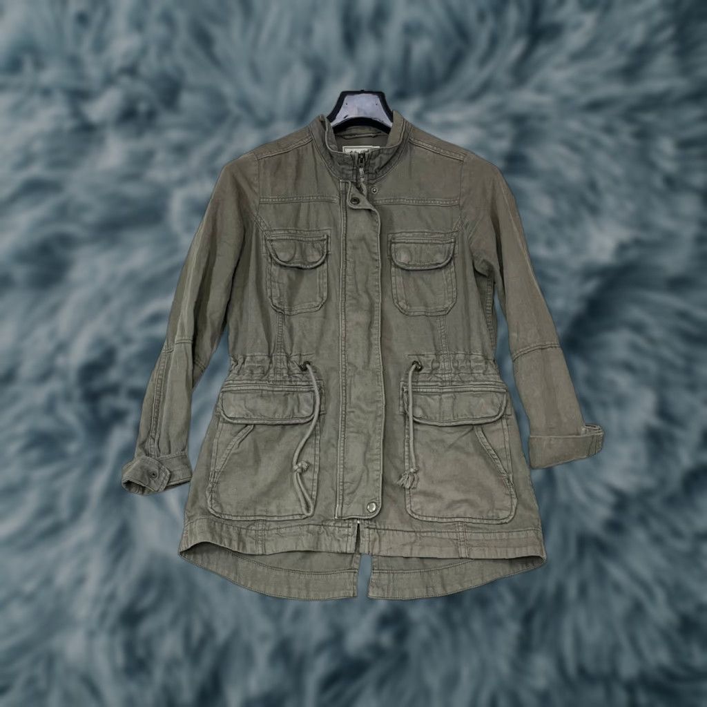 Lucky Brand Lucky Brand Jacket Women Size S Olive Green Full Zip Utility Cargo Long Sleeves Size S / US 4 / IT 40 - 1 Thumbnail