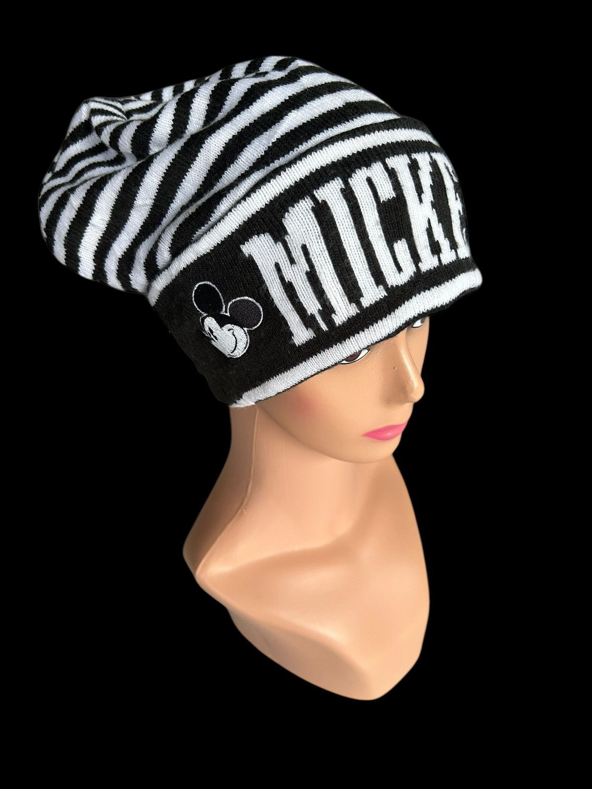 Japanese Brand × Kapital × Vintage Mickey Prison Stripe Beanie Hats Rare Size ONE SIZE - 7 Thumbnail