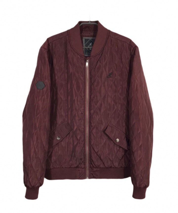 Kangol Kangol Quilted Zip Bomber Burgundy Size US M / EU 48-50 / 2 - 1 Thumbnail