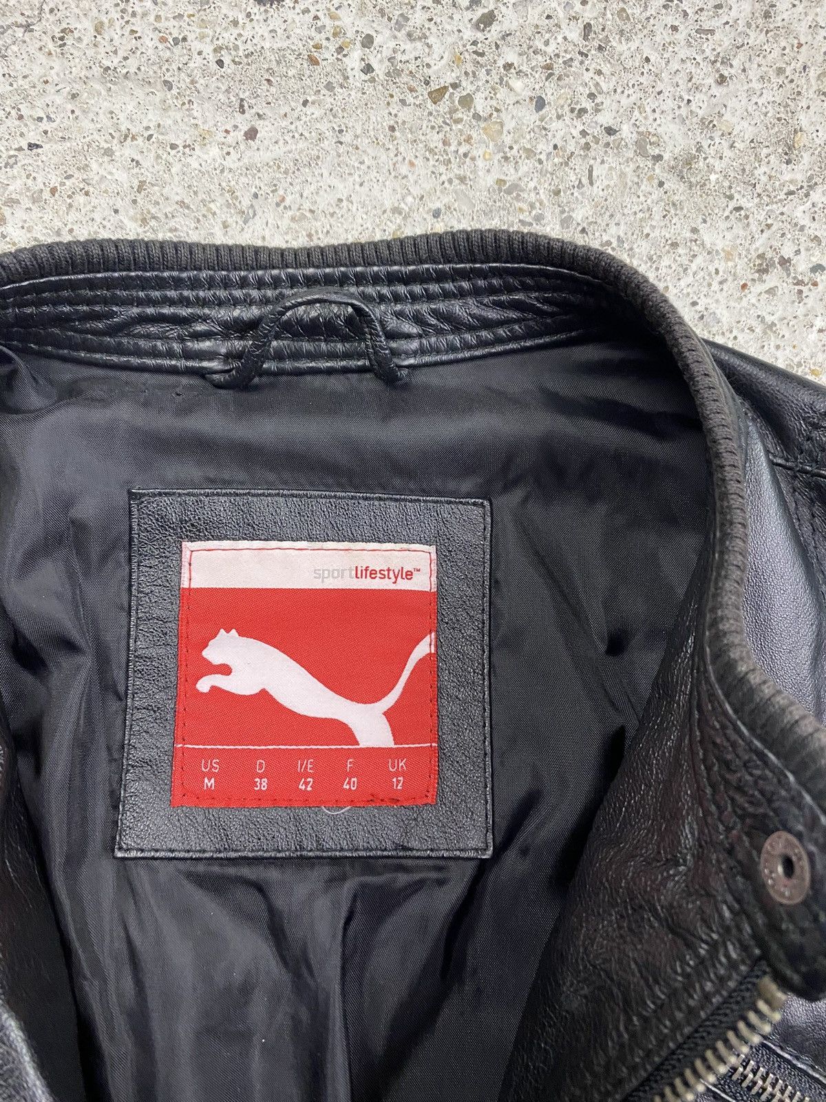 Puma Puma leather jacket black vintage racing biker archive Size M / US 6-8 / IT 42-44 - 2 Thumbnail