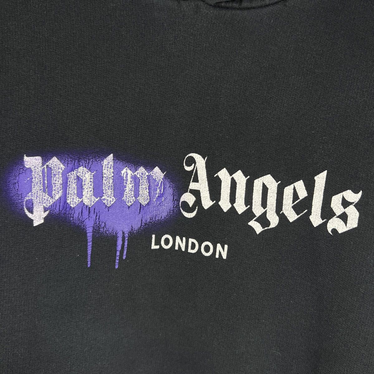 Palm Angels Palm Angels London Spray Purple Hoodie Black Sweatshirt Size US M / EU 48-50 / 2 - 5 Thumbnail