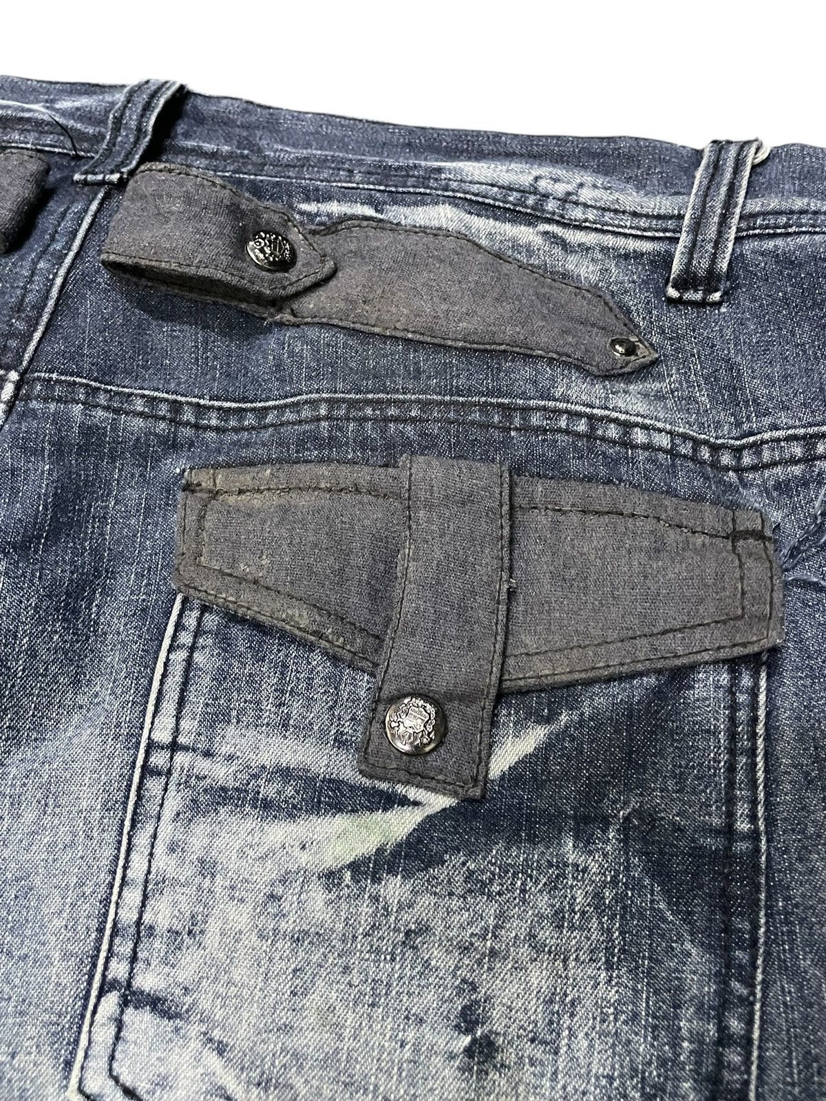 Hysteric Glamour × LOWBOX Lowbox Japan Claw Mark Whiskers Flared Jeans Size US 34 / EU 50 - 19 Thumbnail