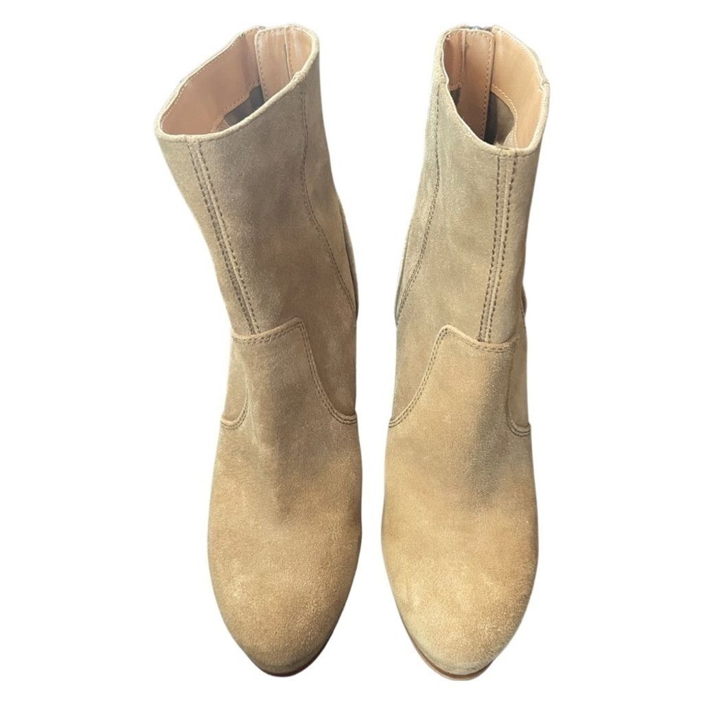 Nine West NWOT Nine West Tan Suede Platform Ankle Boots Size 8.5. Size US 8.5 / IT 38.5 - 5 Thumbnail