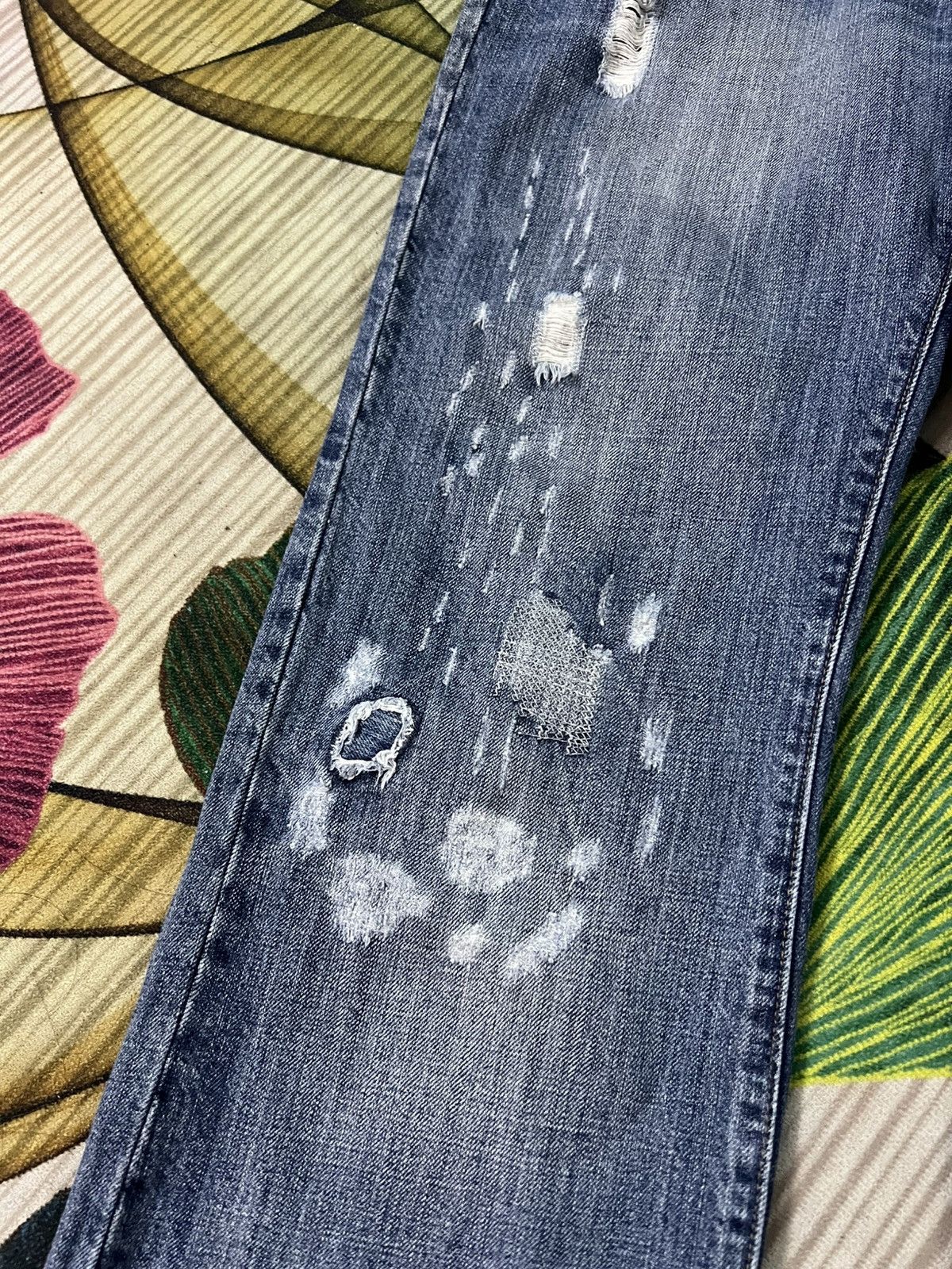 Abercrombie & Fitch 💥Flare💥Abercrombie & Fitch Distressed Faded Jean Size US 33 - 10 Thumbnail