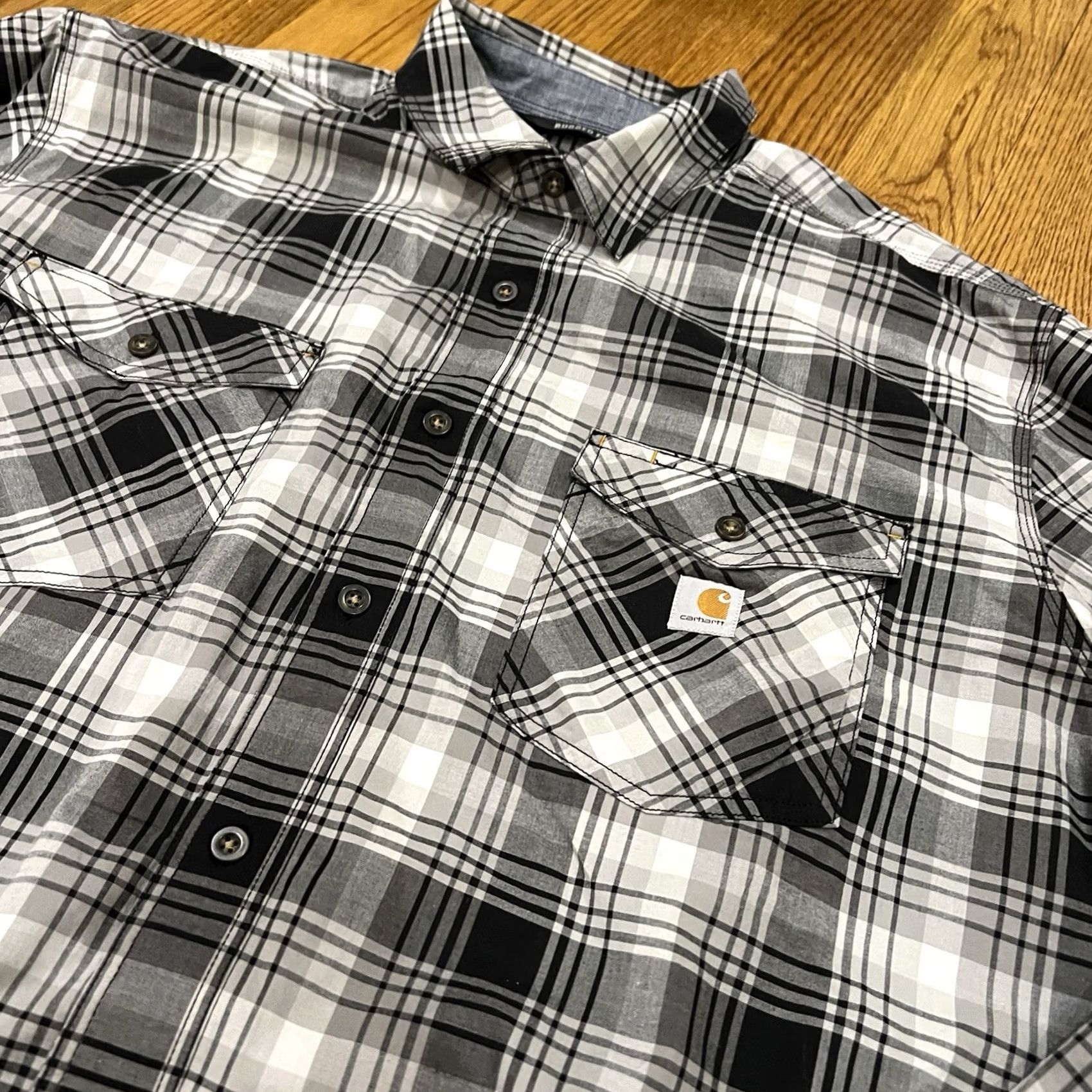 Carhartt Carhartt Men's 2XL Plaid Button-Up Shirt Rugged Flex Relaxed Fit Long Sleeve Multicolor Pattern Casual Workwear Outdoors Mens Size US XXL / EU 58 / 5 - 2 Thumbnail