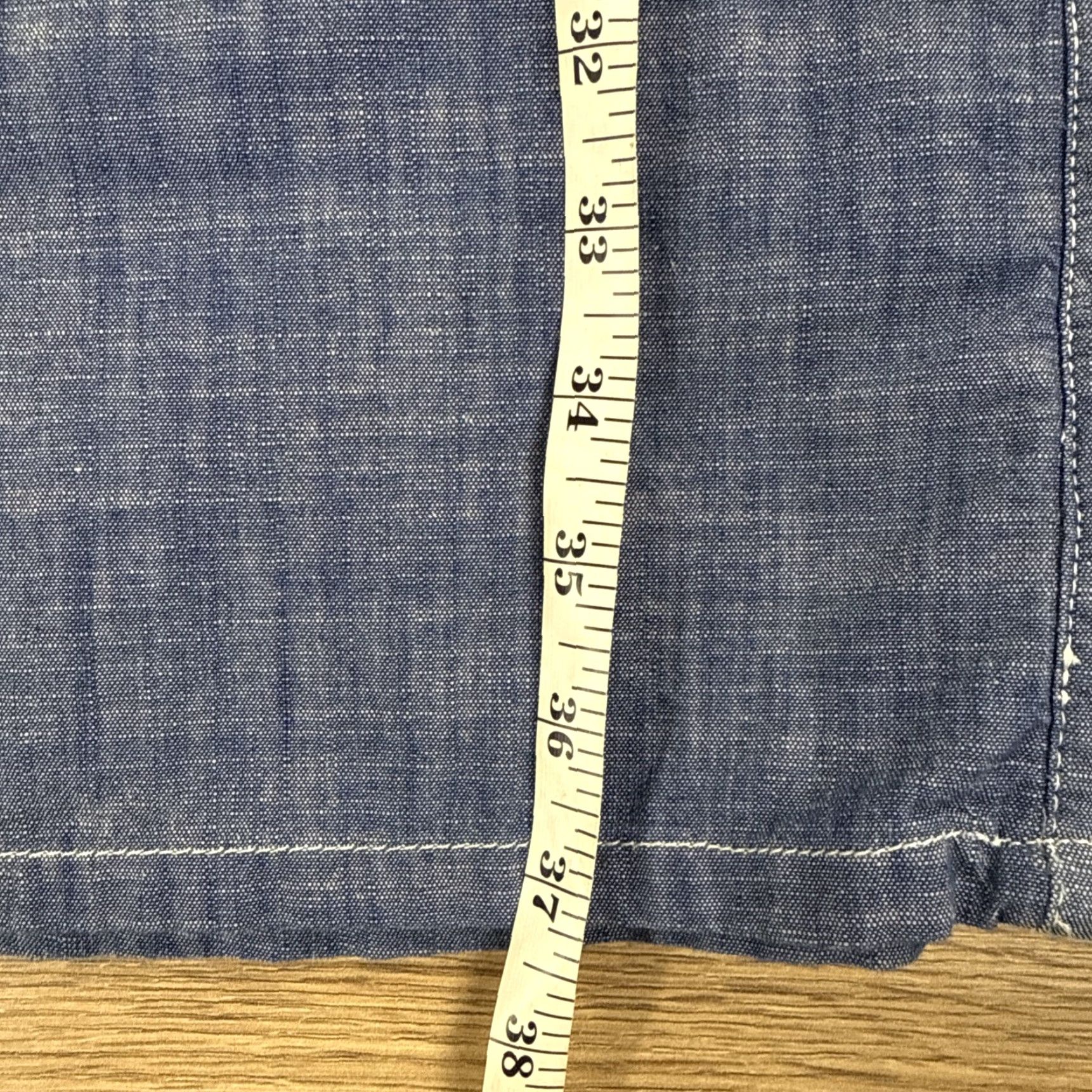 Tommy Hilfiger VINTAGE Tommy Hilfiger Denim Shirt Dress Women Size Small Blue Midi 90s Streetwear Size 28" / US 6 / IT 42 - 4 Thumbnail