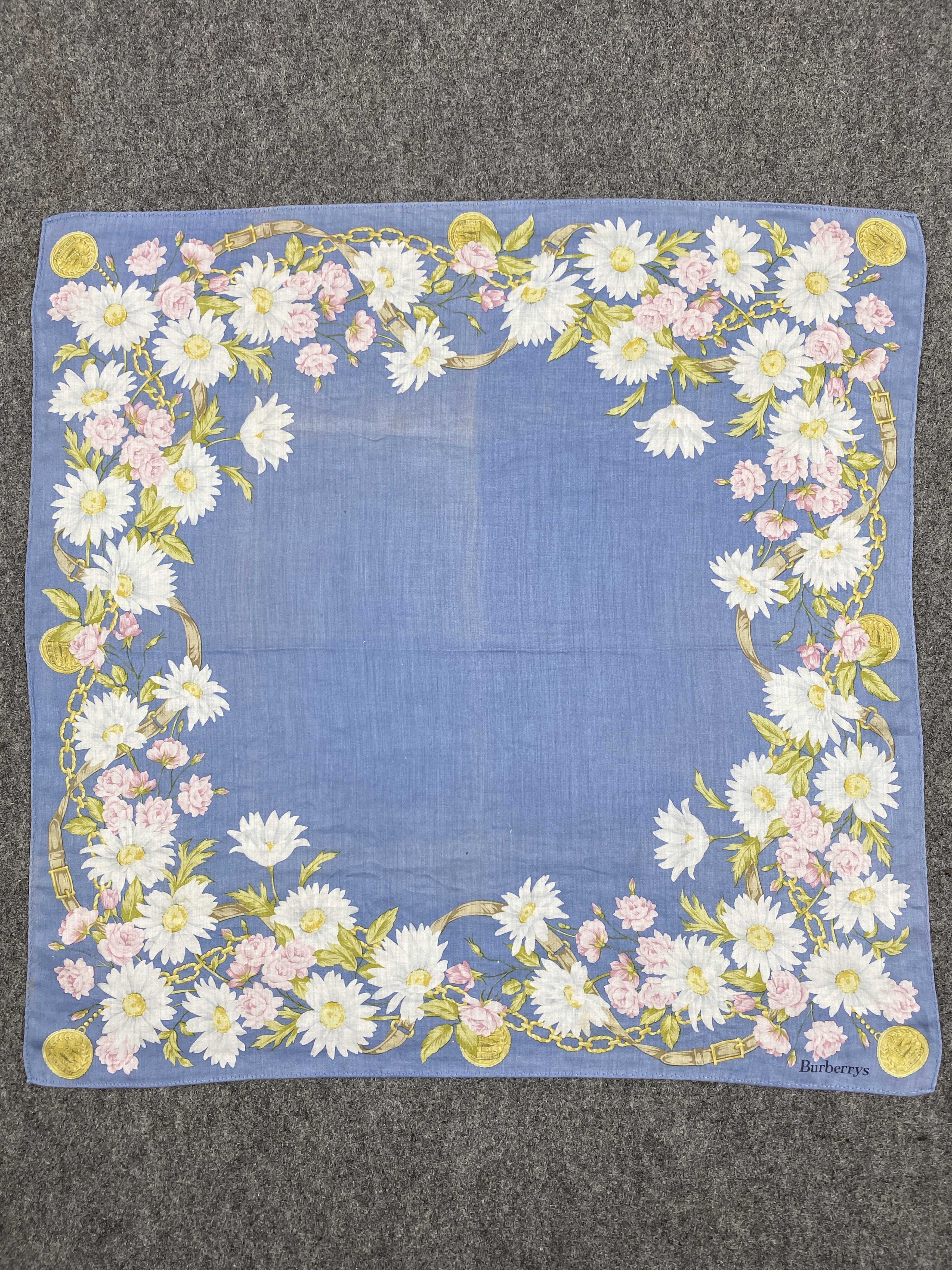 Burberry Burberry Floral Handkerchief / Bandana / Neckerchief HKC0456 Size ONE SIZE - 6 Thumbnail
