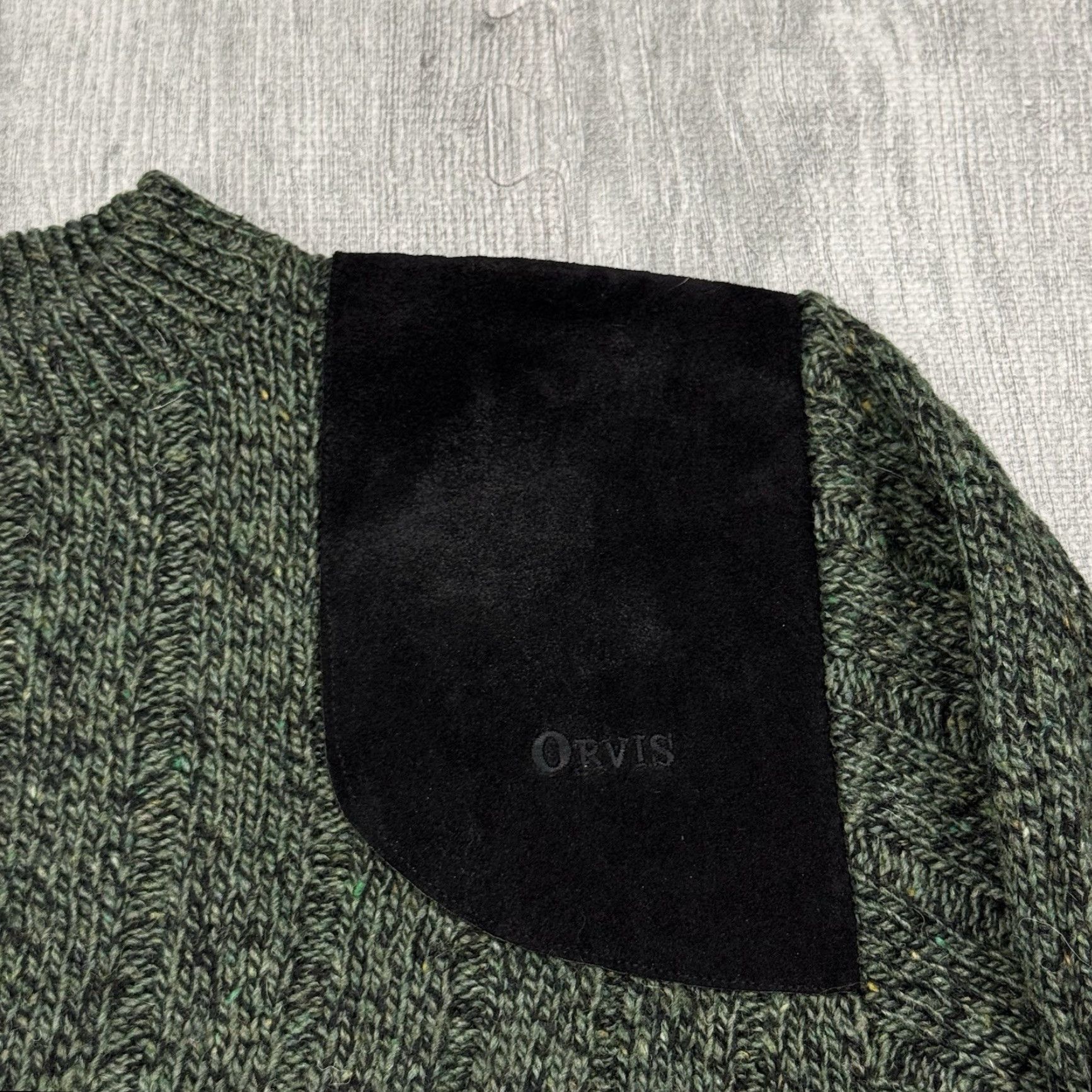 Orvis VINTAGE Orvis Men's Hunting Sweater Wool Blend Crew Neck Long Sleeve Green 80s Outdoor Shooting Winter Fall Size US M / EU 48-50 / 2 - 3 Thumbnail