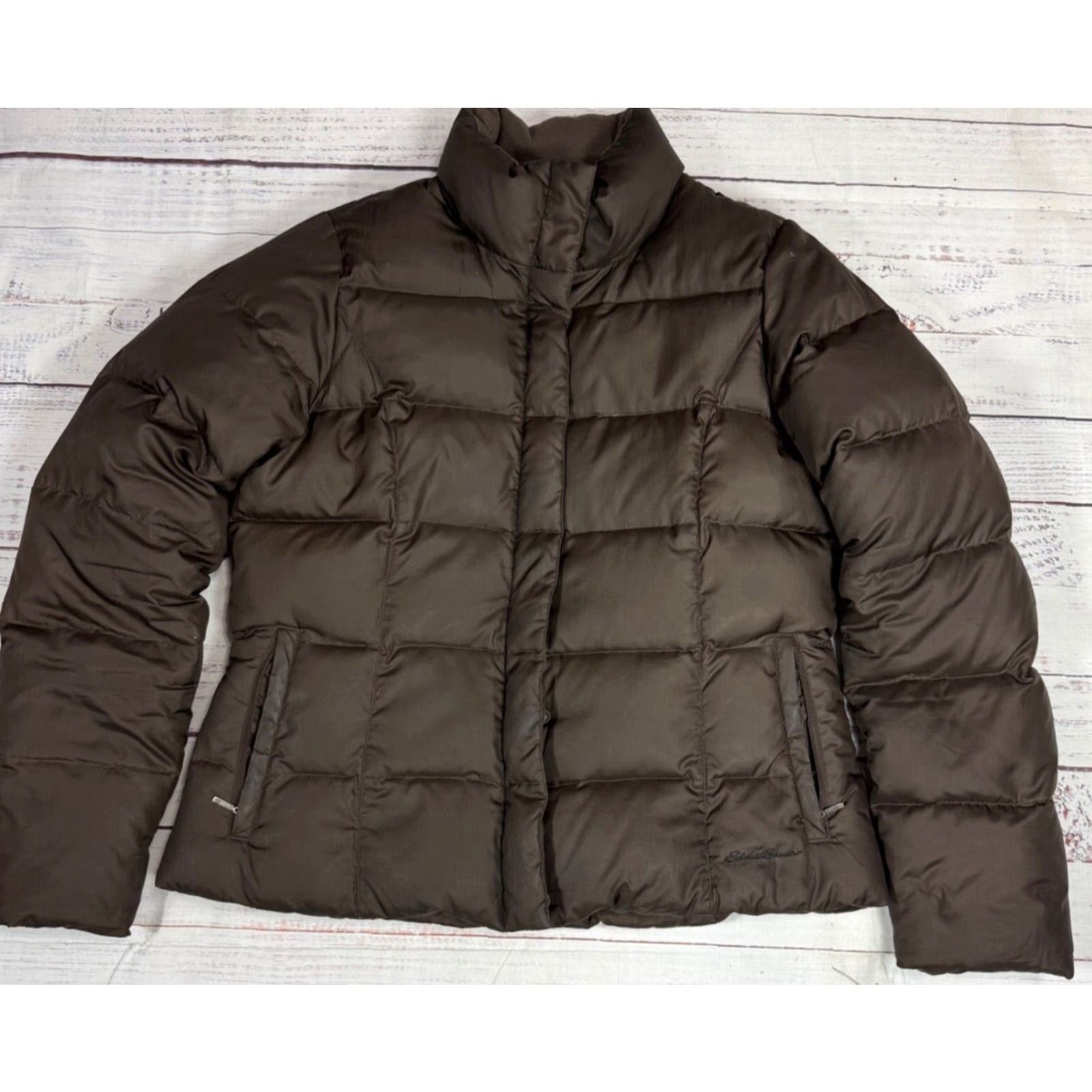 Eddie Bauer Eddie Bauer Womens Puffer Jacket Sz L Brown Down Premium Goose Down Night? Size L / US 10 / IT 46 - 2 Thumbnail