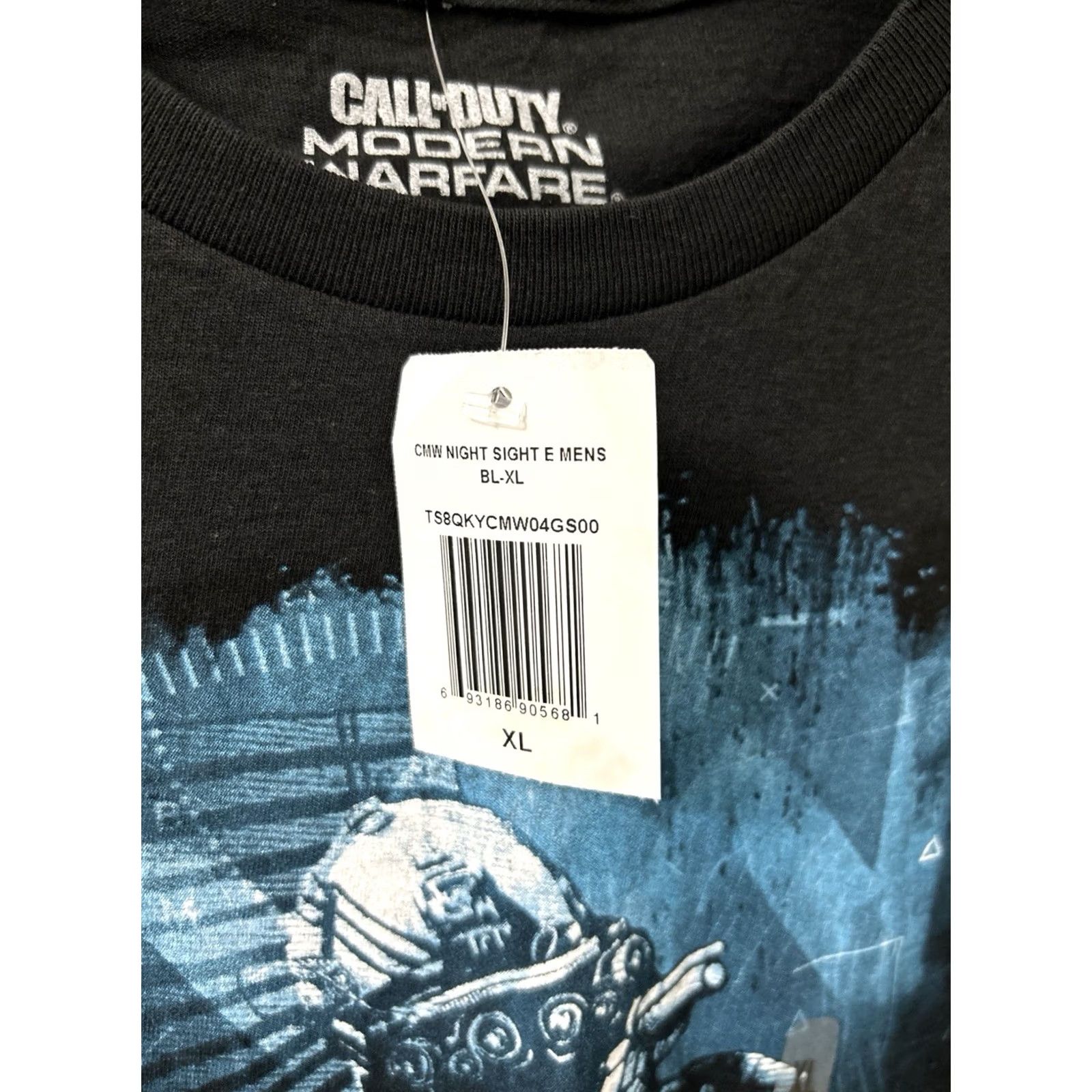 Vintage Call of Duty Modern Warfare Shirt Mens XL Black Night Sight Licensed Promo NWT Size US XL / EU 56 / 4 - 5 Thumbnail