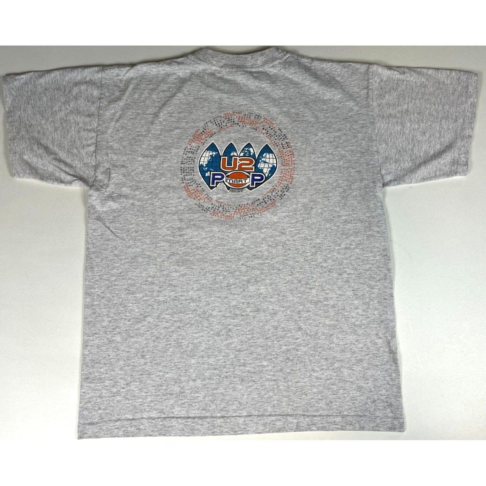 POP MART VINTAGE U2 Popmart Tour T-Shirt Double-Sided Sz L Shirt Unisex Adults Gray Cotton 1997 Rock Music 90s Mens (Size: L) Size US L / EU 52-54 / 3 - 2 Thumbnail