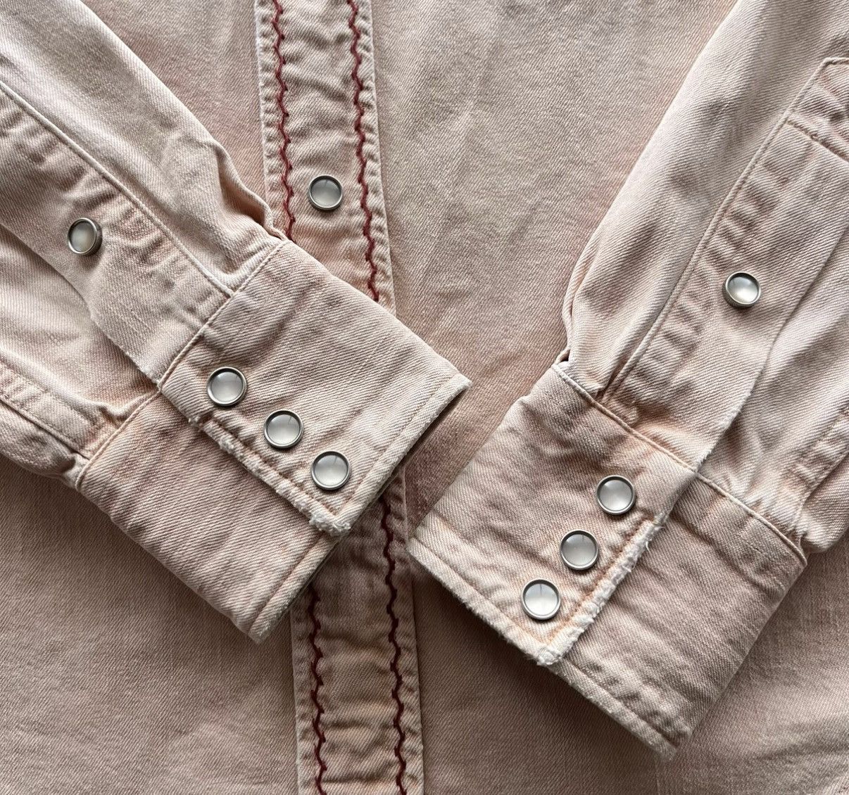 RRL Ralph Lauren Washed Pink Western Shirt - Ralph Lauren Double RL K22 Size US S / EU 44-46 / 1 - 5 Thumbnail