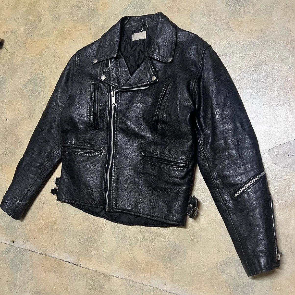 Japanese Brand Vintage Double Collar Punk Leather Jacket Size US XS / EU 42 / 0 - 2 Thumbnail
