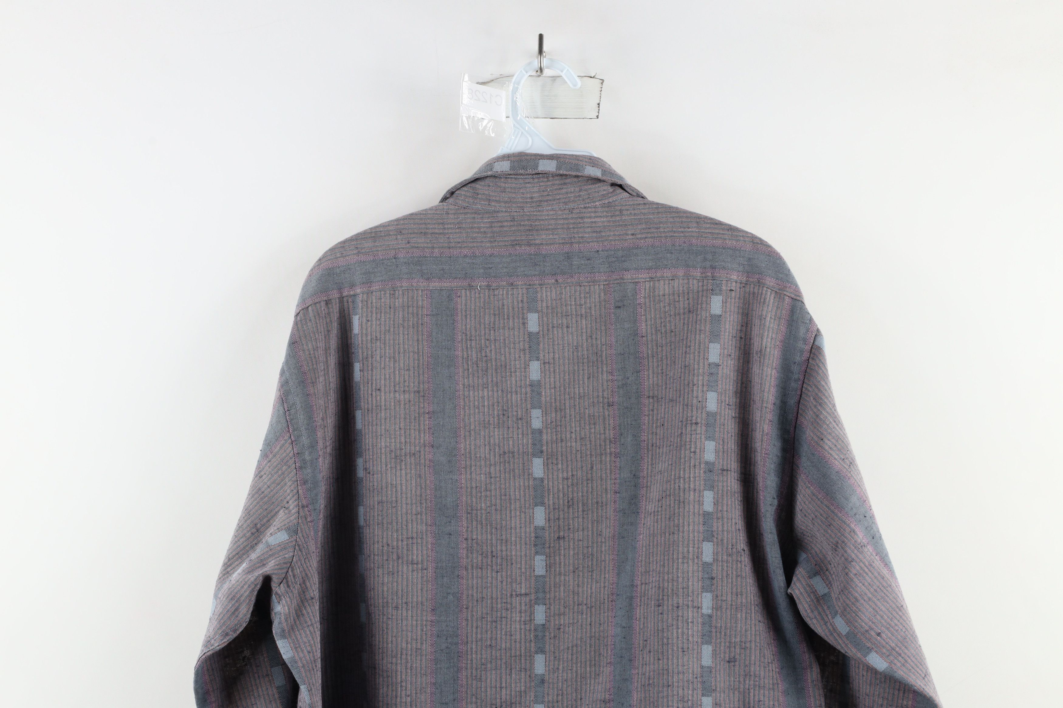 Vintage Vintage 90s Streetwear Block Collared Button Shirt Pink Size US XL / EU 56 / 4 - 11 Thumbnail