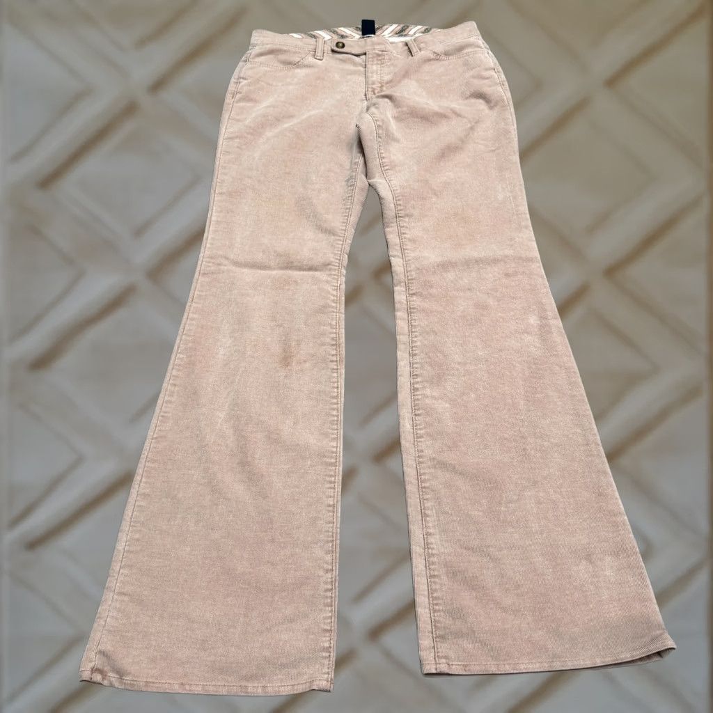 Gap Gap Corduroy Pants Womens 10 Long Pink Mid Rise Stretch Casual Y2K Flared Leg Size 32" / US 10 / IT 46 - 1 Thumbnail