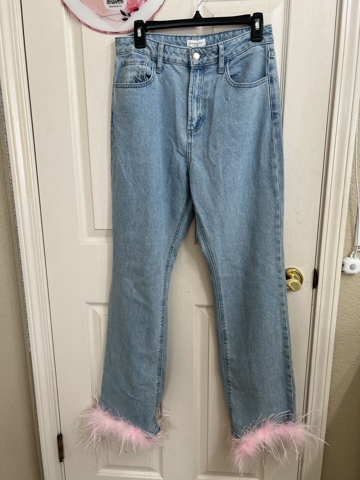 Other Gianni Bini light blue jeans with pink detail size 29 Size 29" - 2 Thumbnail