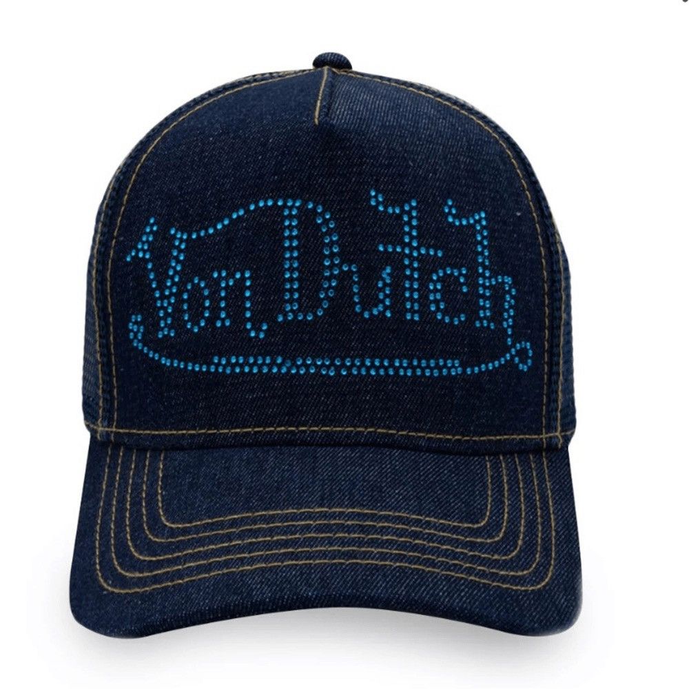 Vintage × Von Dutch NWT Von Dutch Denim And Stones Trucker Snapback Dark Blue Size ONE SIZE - 1 Thumbnail