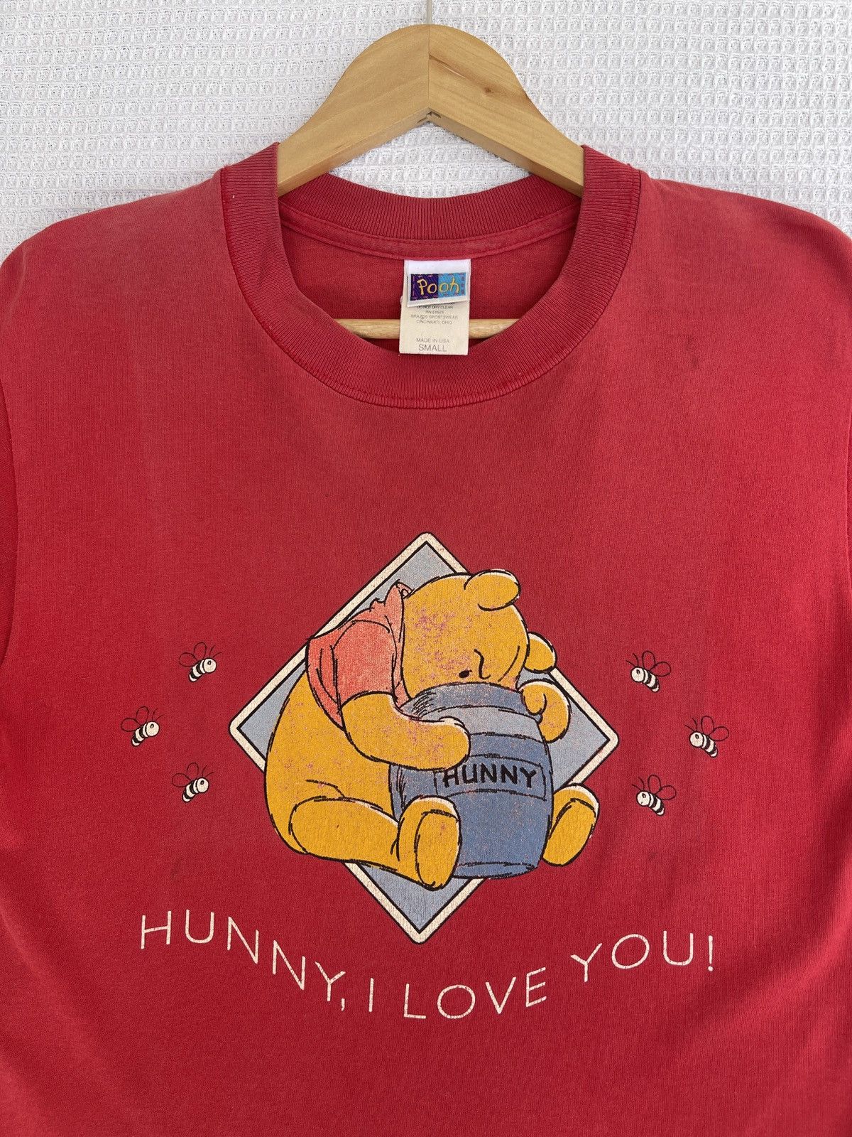 Disney Rare🔥Vintage 90s Disney Pooh Faded Tee Size US S / EU 44-46 / 1 - 7 Thumbnail