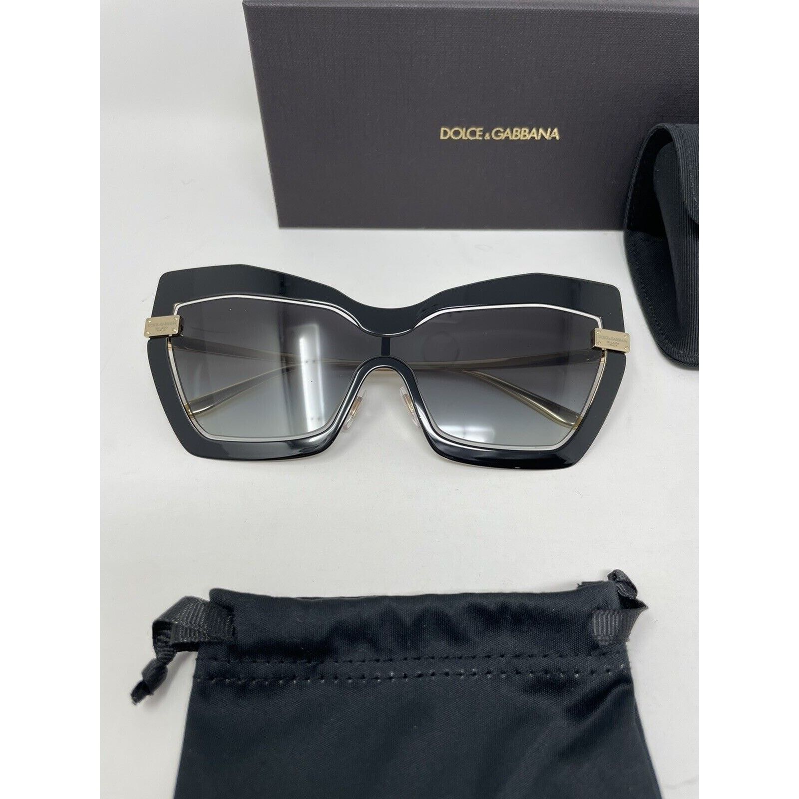 Dolce & Gabbana DOLCE & GABBANA DG2224 Cat Eye Sunglasses | 12688G-GOLD/BLAC Size ONE SIZE - 3 Thumbnail