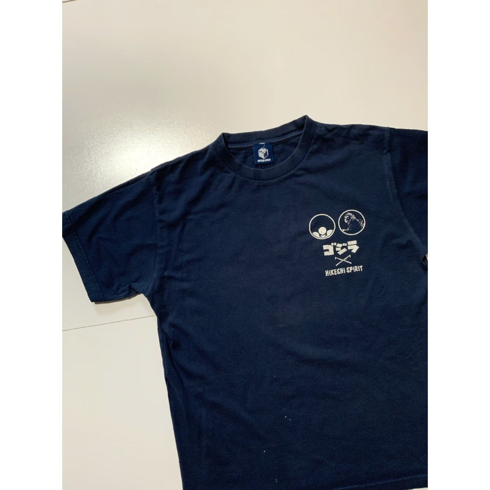 ESPIRIT VINTAGE Hikeshi Spirit Godzilla Kanazawa Castle Kenjyotei T-Shirt Navy Blue S/S Medium Mens Size US M / EU 48-50 / 2 - 4 Thumbnail
