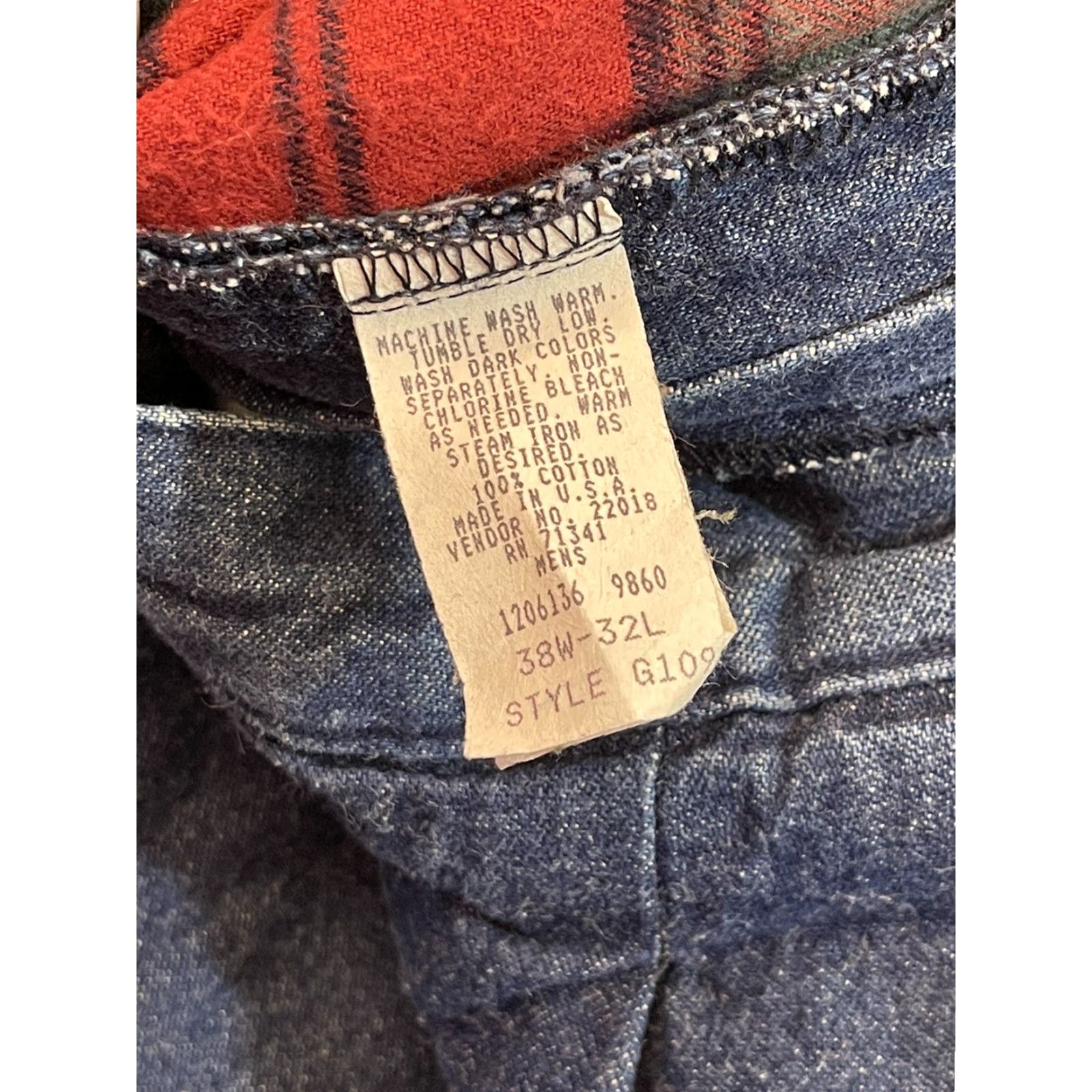 Vintage VINTAGE L.L. Bean Jeans Denim Blue 36x32 Flannel Lined Regular Mens Outdoors 90s Night Hunting USA Blues Jeans Mens Size US 36 / EU 52 - 3 Thumbnail