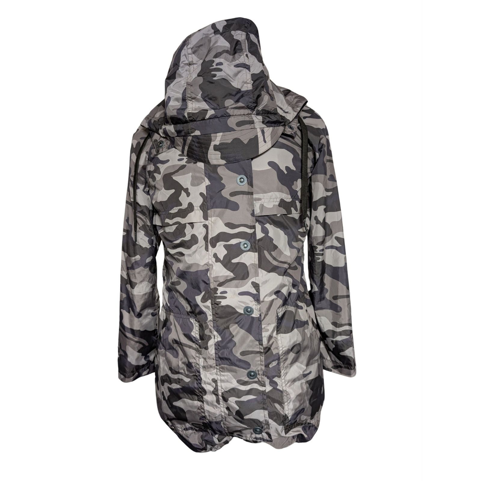 Anorak Classic Camo Hooded Waterproof Jacket Women's Size XS