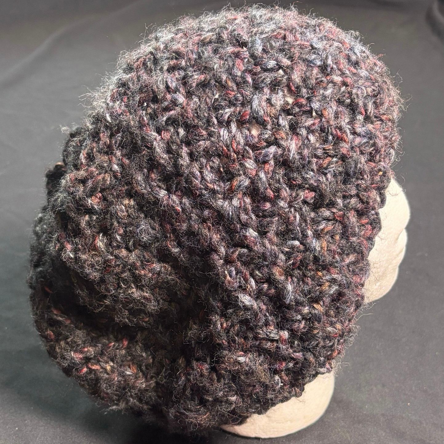 Other Purple Crocheted Slouchy Beanie Size ONE SIZE - 2 Thumbnail