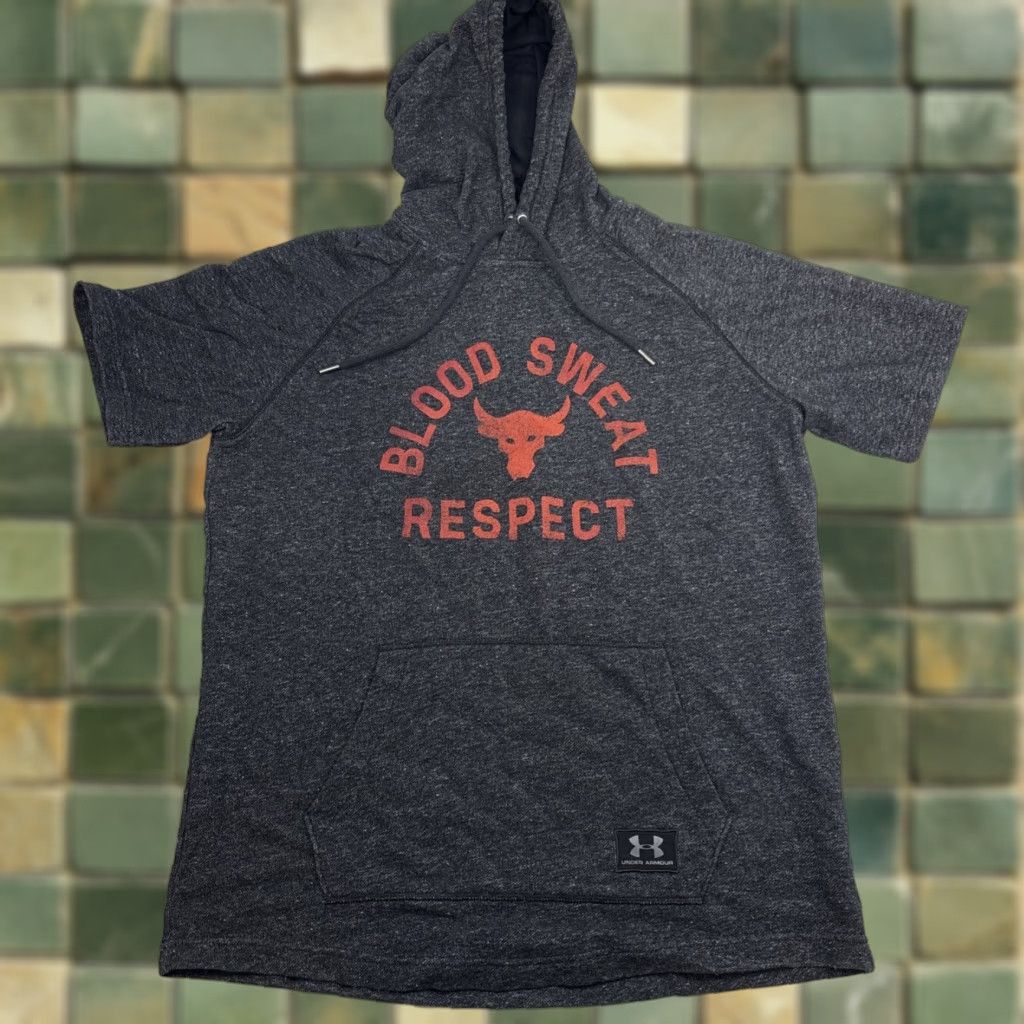 Under Armour Under Armour Hoodie Short Sleeve Men’s XL Dark Gray Blood Sweat Respect Pullover Mens Gray XL Size US XL / EU 56 / 4 - 1 Thumbnail