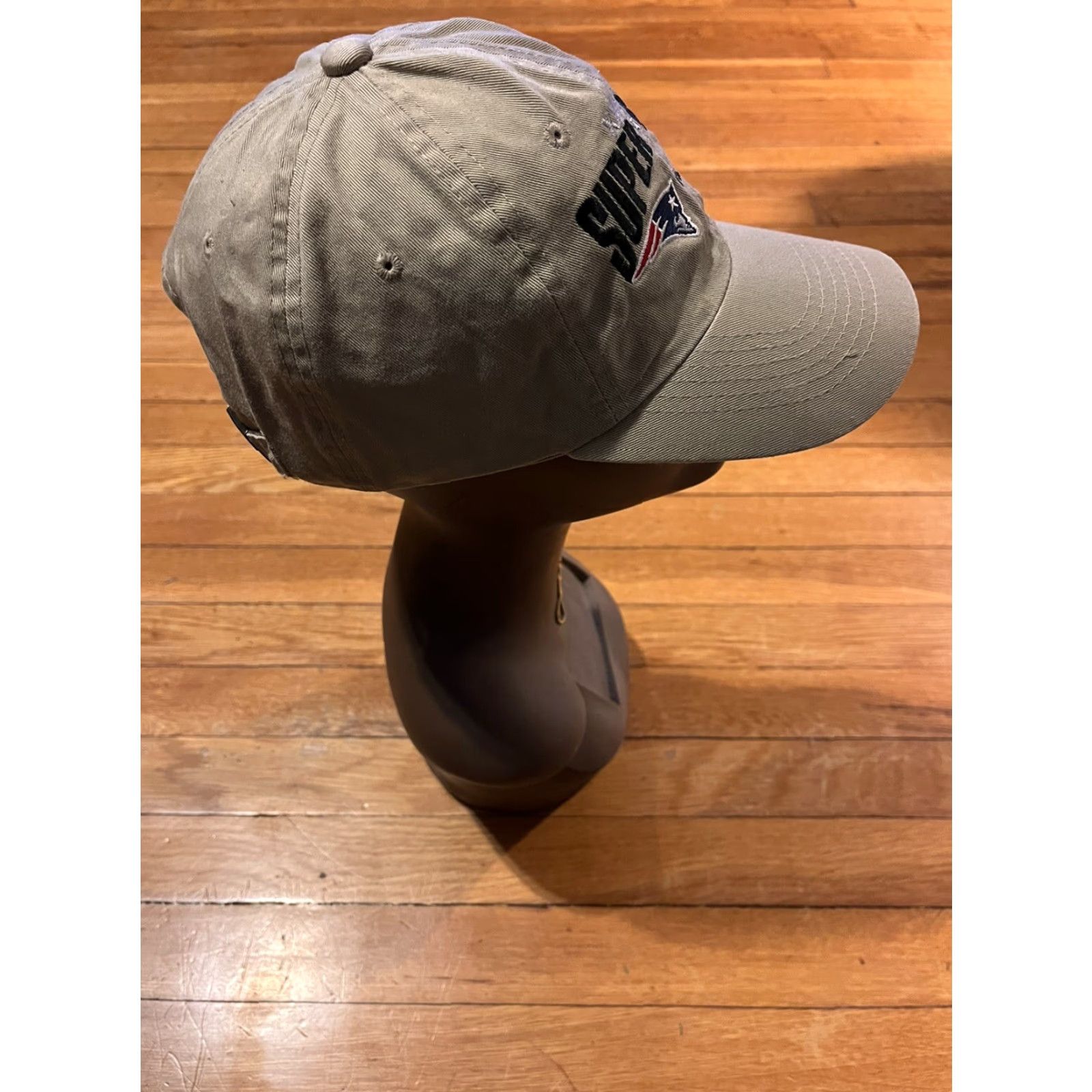 Vintage VINTAGE New England Patriots Super Bowl XXXVIII Hat Cap Beige Y2K Headmaster Inc Adjustable One Size Men Baseball Cap Size ONE SIZE - 2 Thumbnail