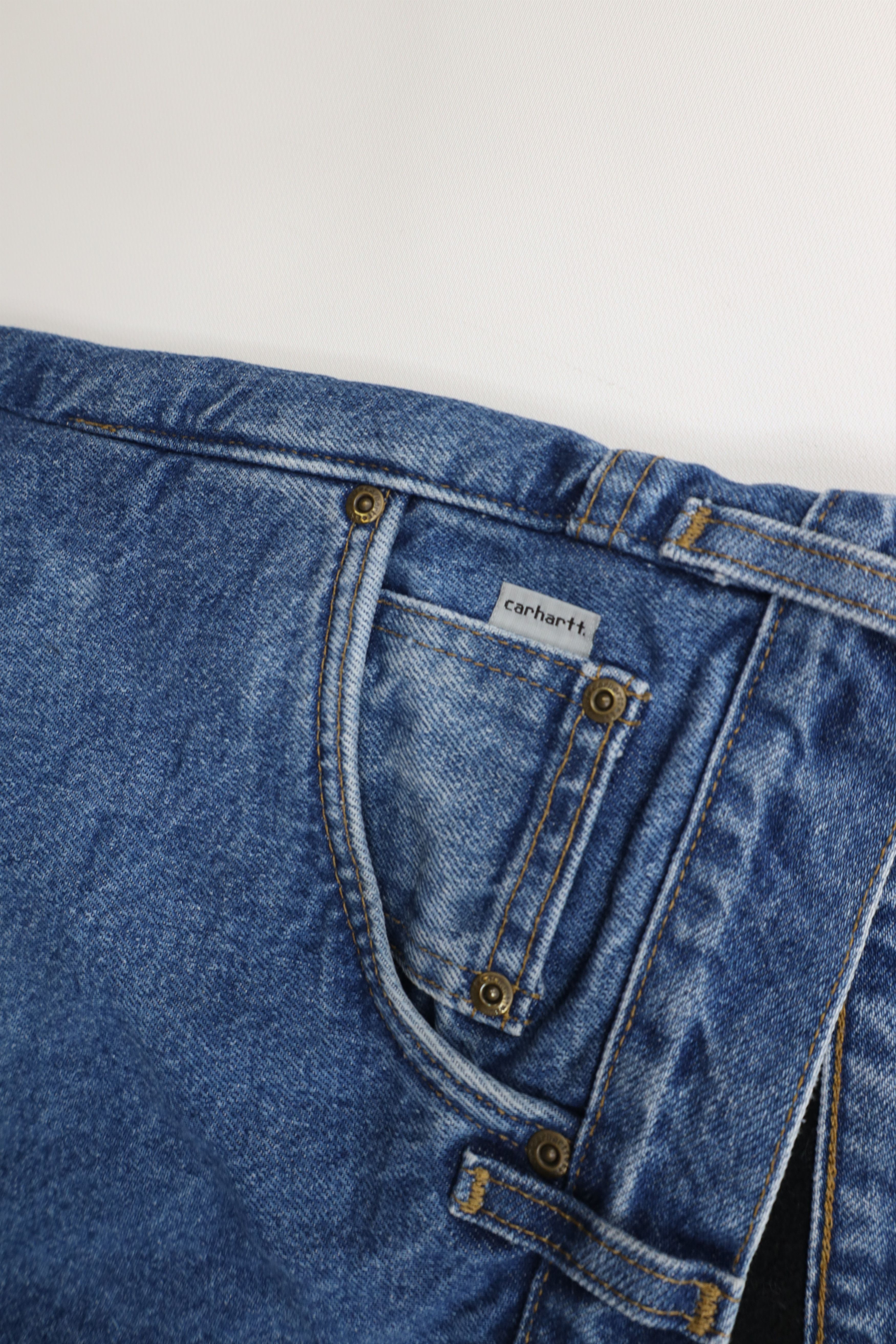 Carhartt Vintage Carhartt Relaxed Fleece Lined Wide Leg Denim Jeans Size US 38 / EU 54 - 9 Thumbnail