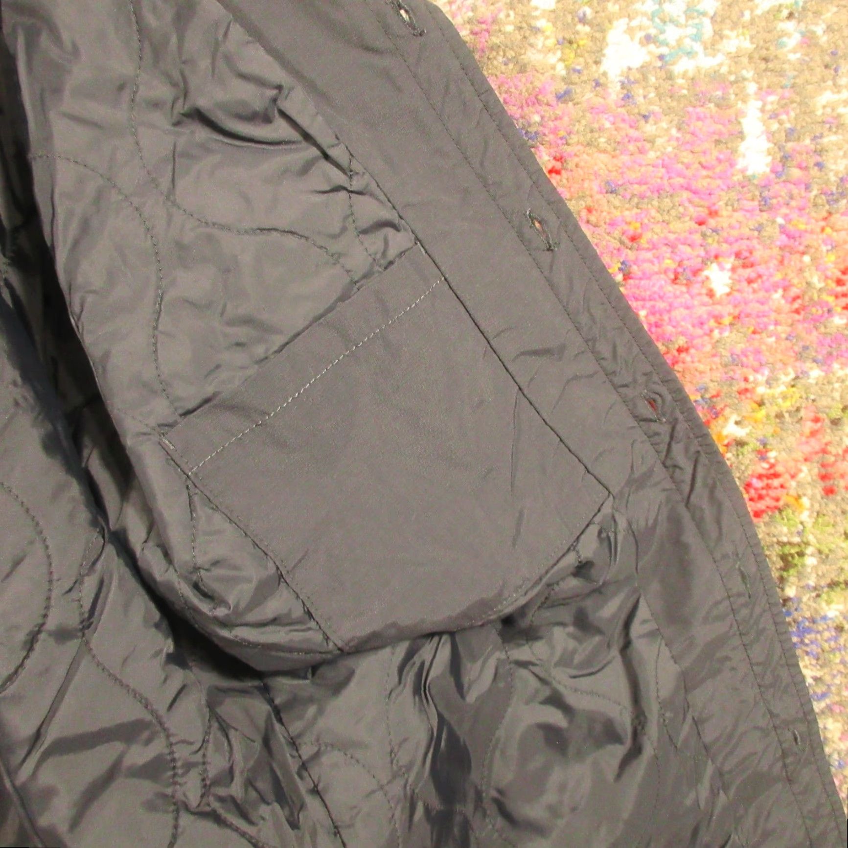 RVCA RVCA Shacket Mens S Black Quilted Shirt Jacket Button Front Insulated Puffer EUC Size US S / EU 44-46 / 1 - 5 Thumbnail