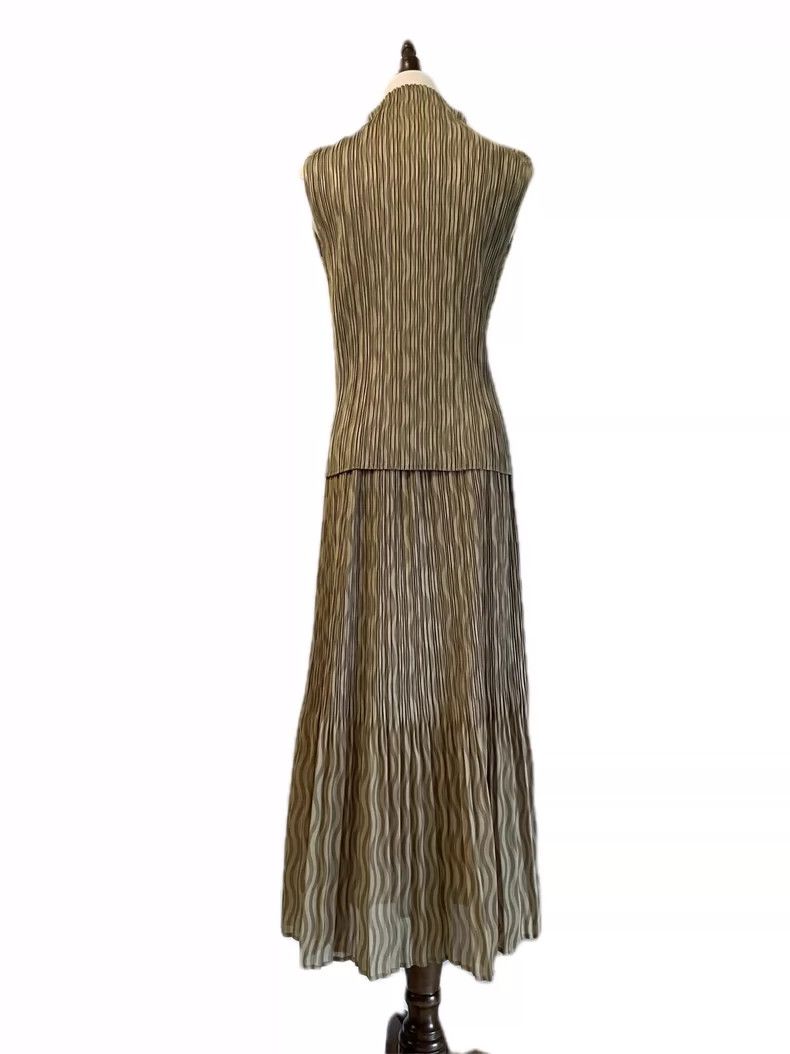Issey Miyake Issey Miyake size:3 Yellow pleated printed short-sleeved s Size S / US 4 / IT 40 - 5 Thumbnail