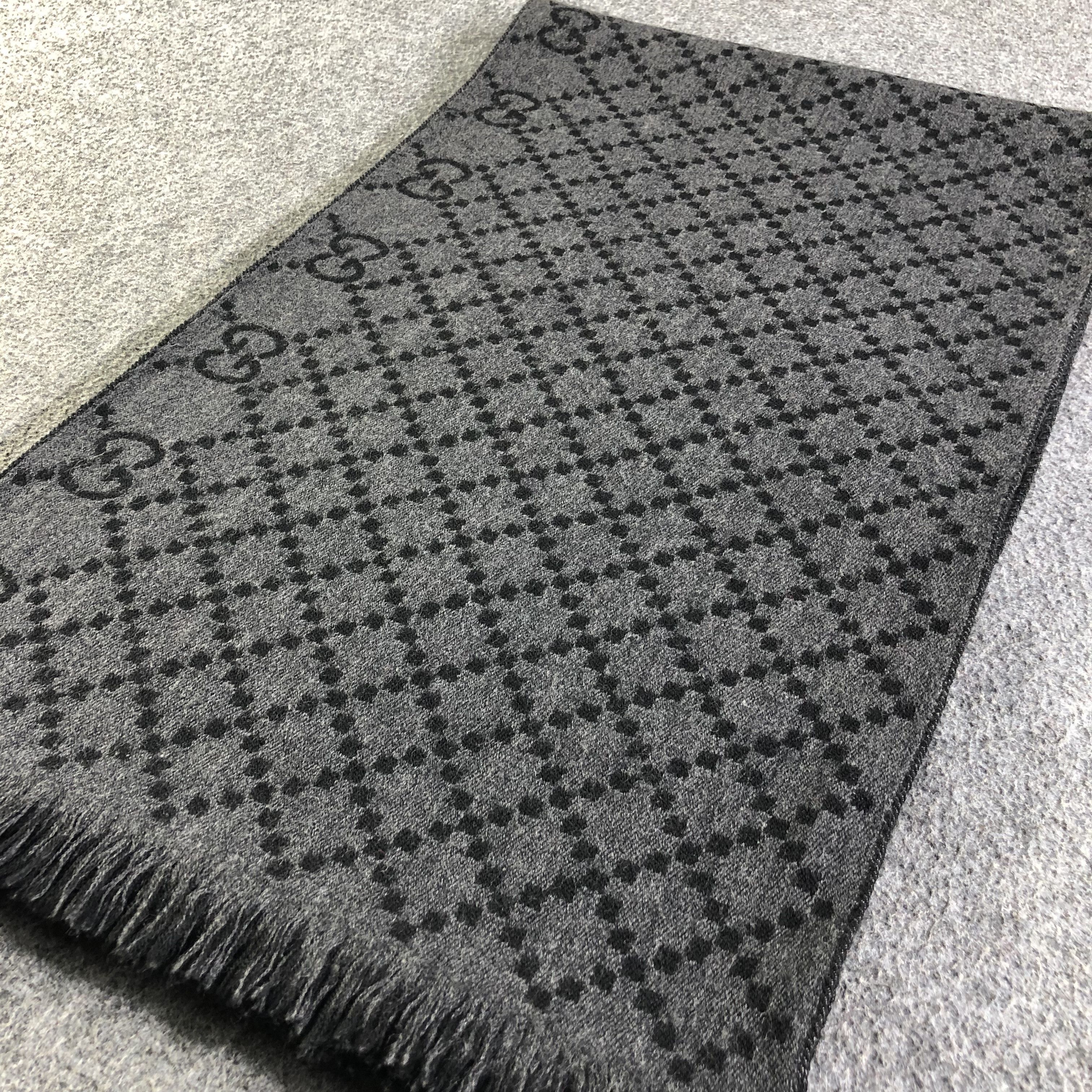 Gucci Gucci Monogram GG Wool/Silk Scarf Muffler Neckgear V2630 Size ONE SIZE - 4 Thumbnail