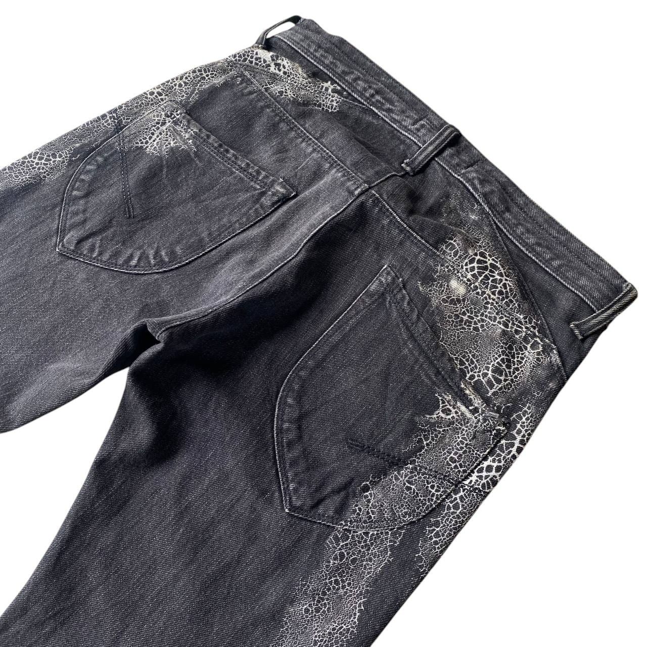 JACKROSE Rocker Jackrose LuvMaison Python+SpiderWeb Distressed Denim Size US 28 / EU 44 - 15 Thumbnail