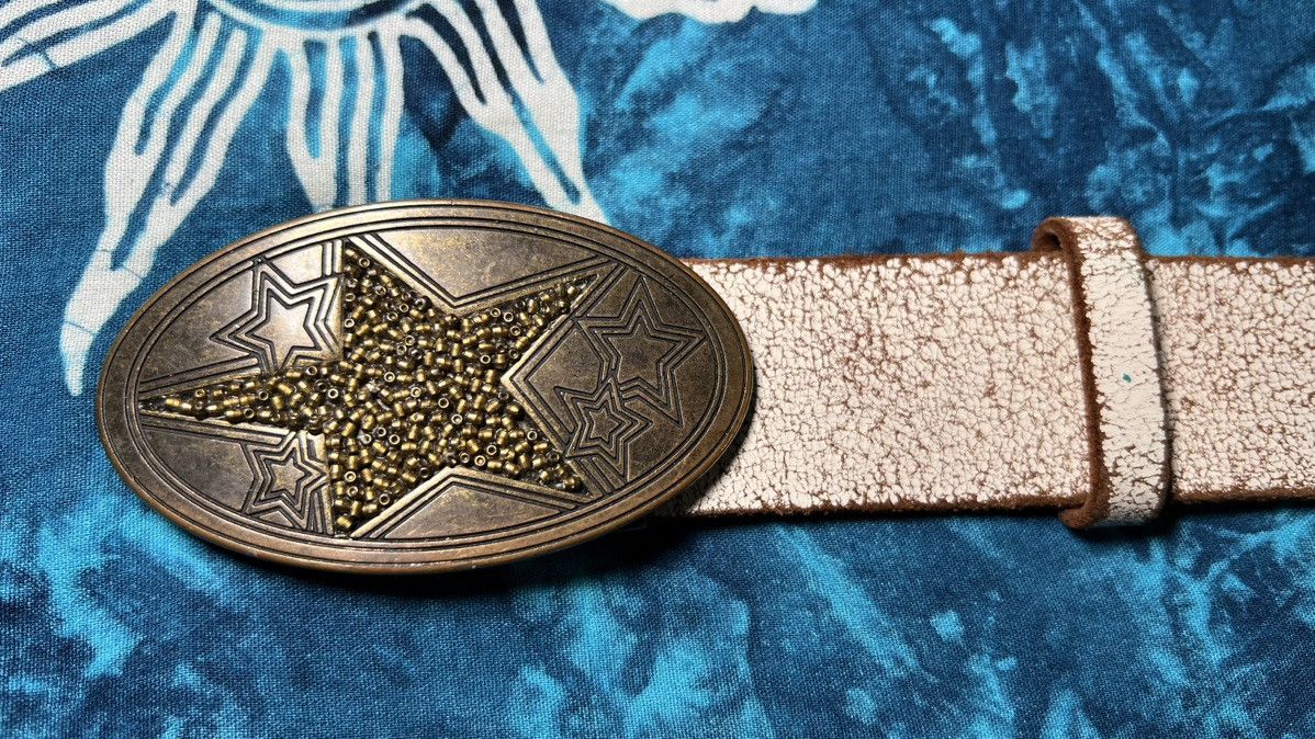 Vintage Vintage Avant Garde Vintage Leather Star belt Y2K Size 30 - 5 Thumbnail