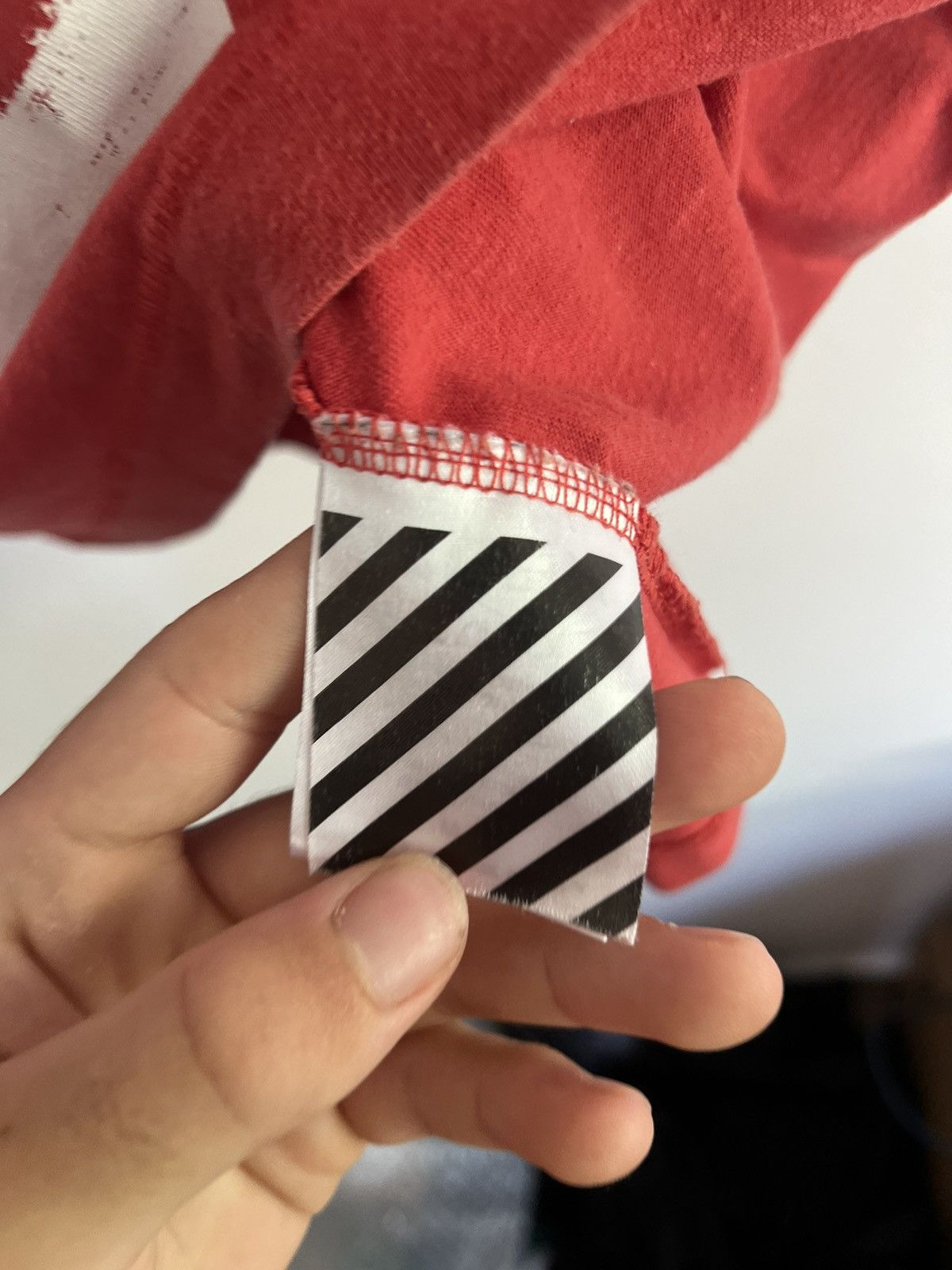 Off-White Off white brushed logo paint TEE Size US M / EU 48-50 / 2 - 9 Thumbnail