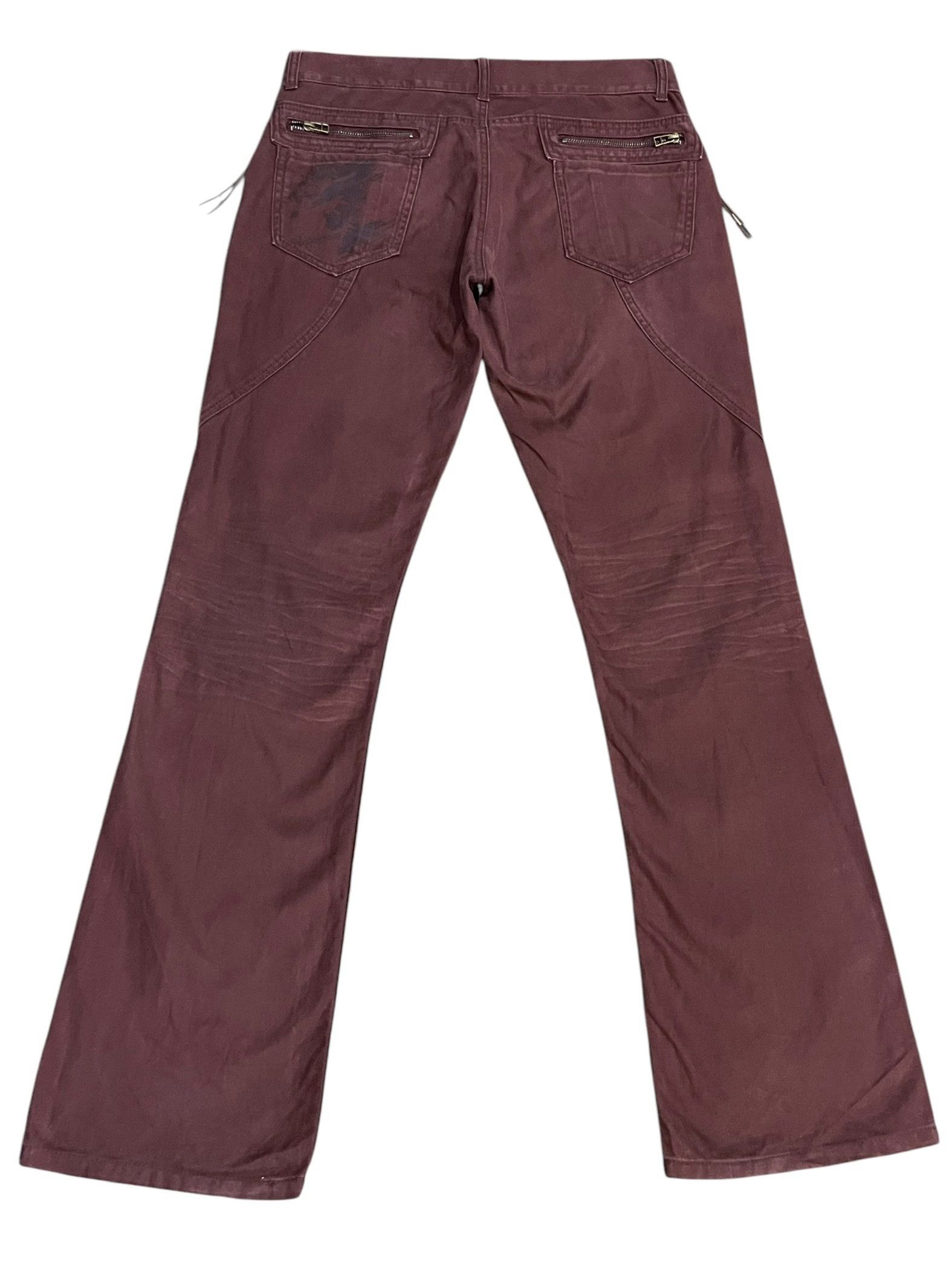 semanticdesign SEMANTIC DESIGN Grunge Smokes Maroon Flare Undercover Style Size US 31 - 5 Thumbnail