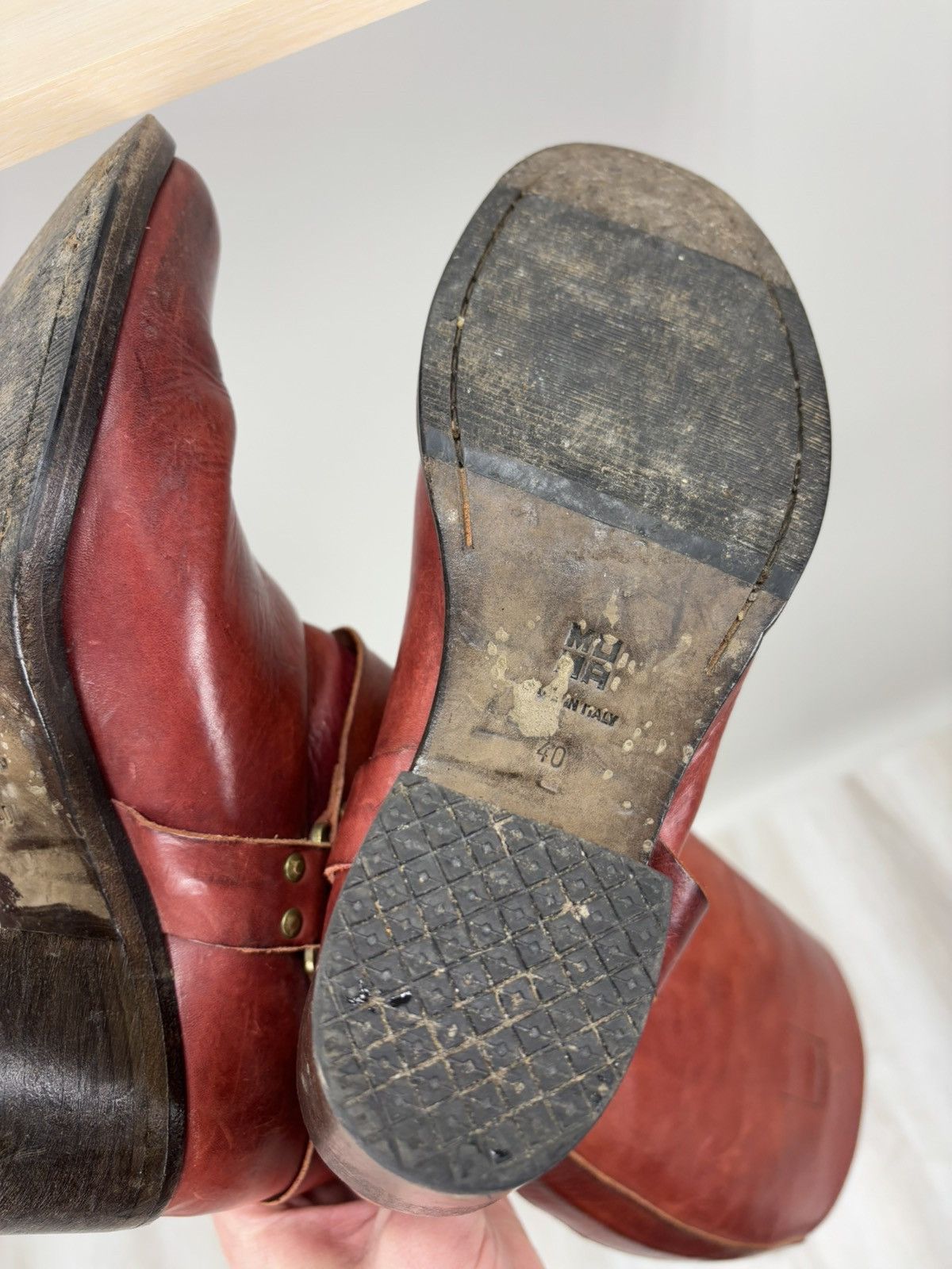 Leather × MoMA Womens boots MOMA Size 40 Color Red Size US 10 / IT 40 - 13 Thumbnail