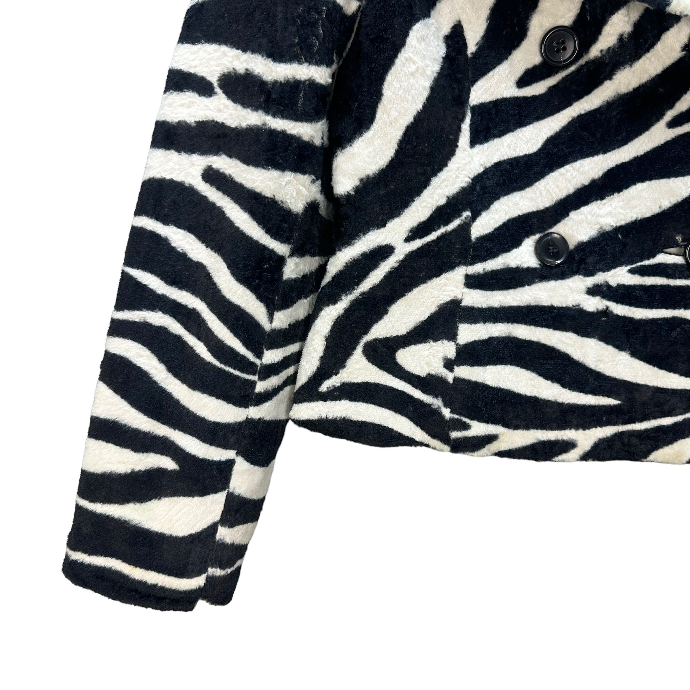 Japanese Brand RA DIEUX DIEUSE ZEBRA CROP JACKET #8470-010 Size S / US 4 / IT 40 - 4 Thumbnail