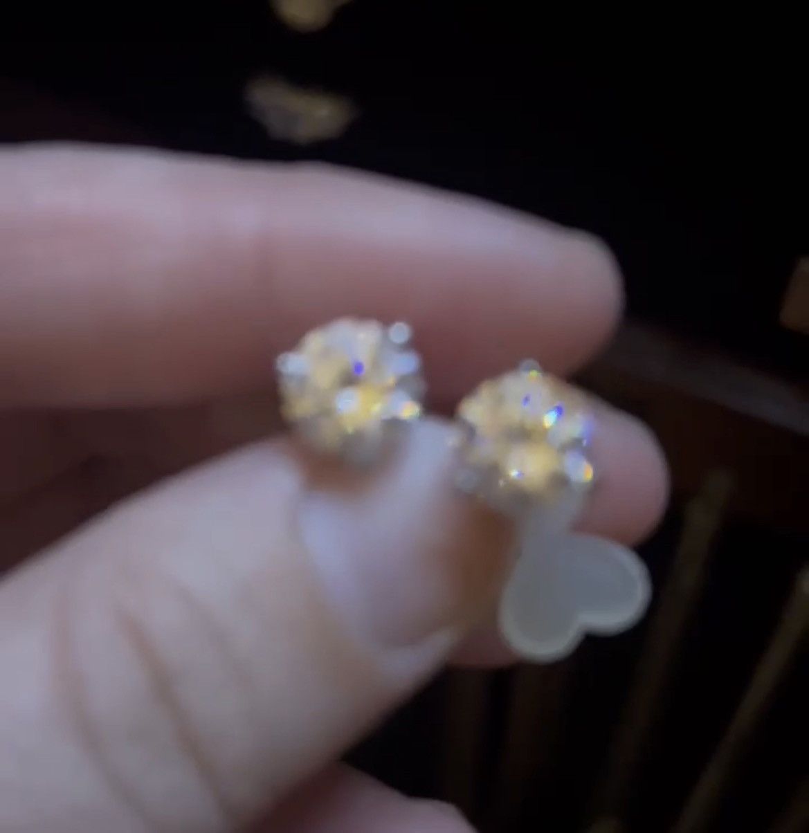 Jewelry Authentic Moissonite & Sterling White Gold Plated Earrings Size ONE SIZE - 2 Thumbnail