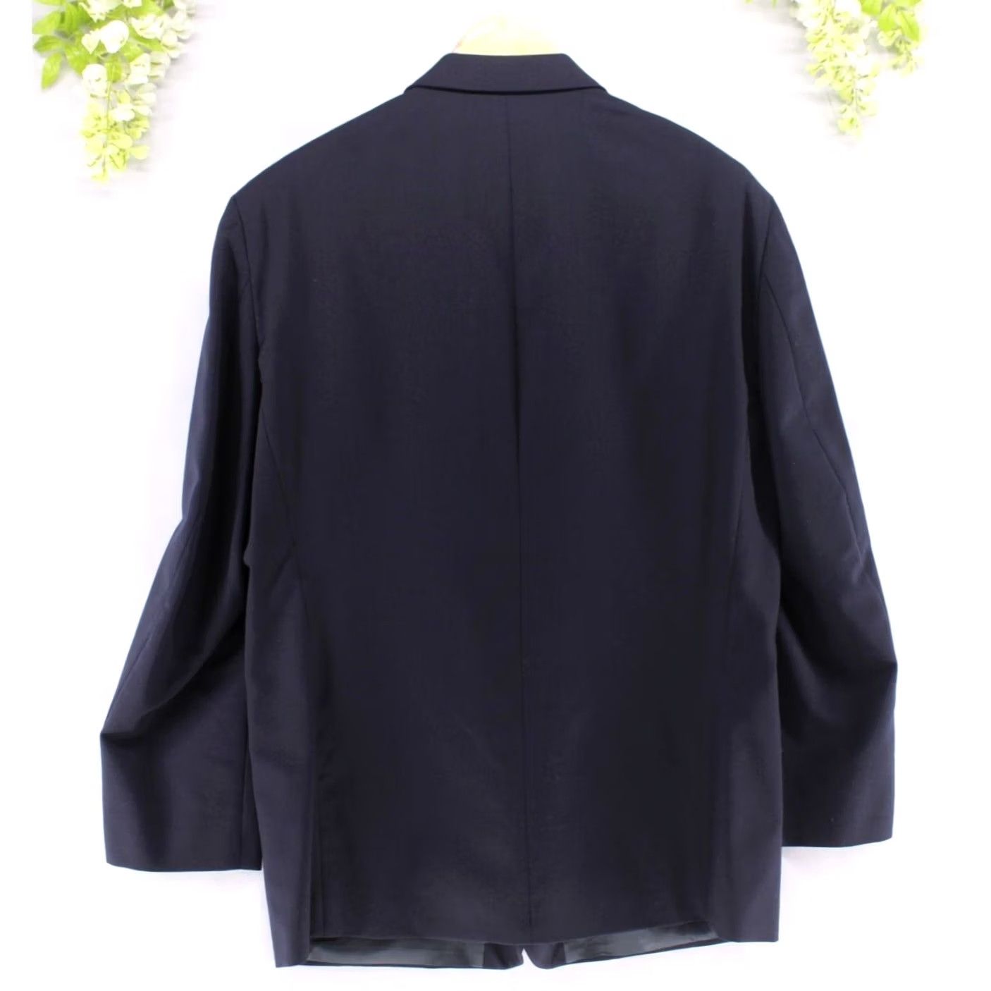 Oscar De La Renta VINTAGE Oscar de la Renta Men’s Blazer Navy Blue 44R Two Button Brass Button Wool Coat/Jacket Size 44R - 2 Thumbnail
