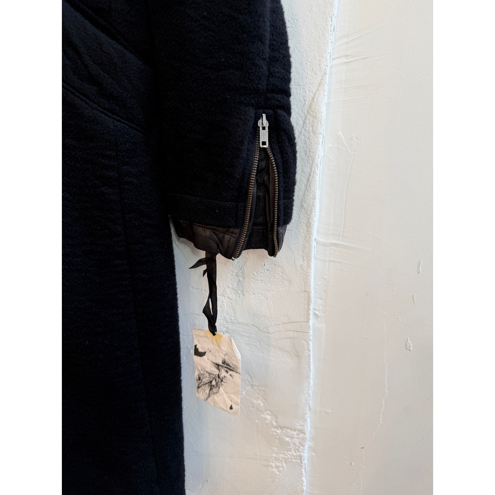 Greg Lauren Greg Lauren SAMPLE Wool Leather Brando Trench Coat Size US L / EU 52-54 / 3 - 4 Thumbnail