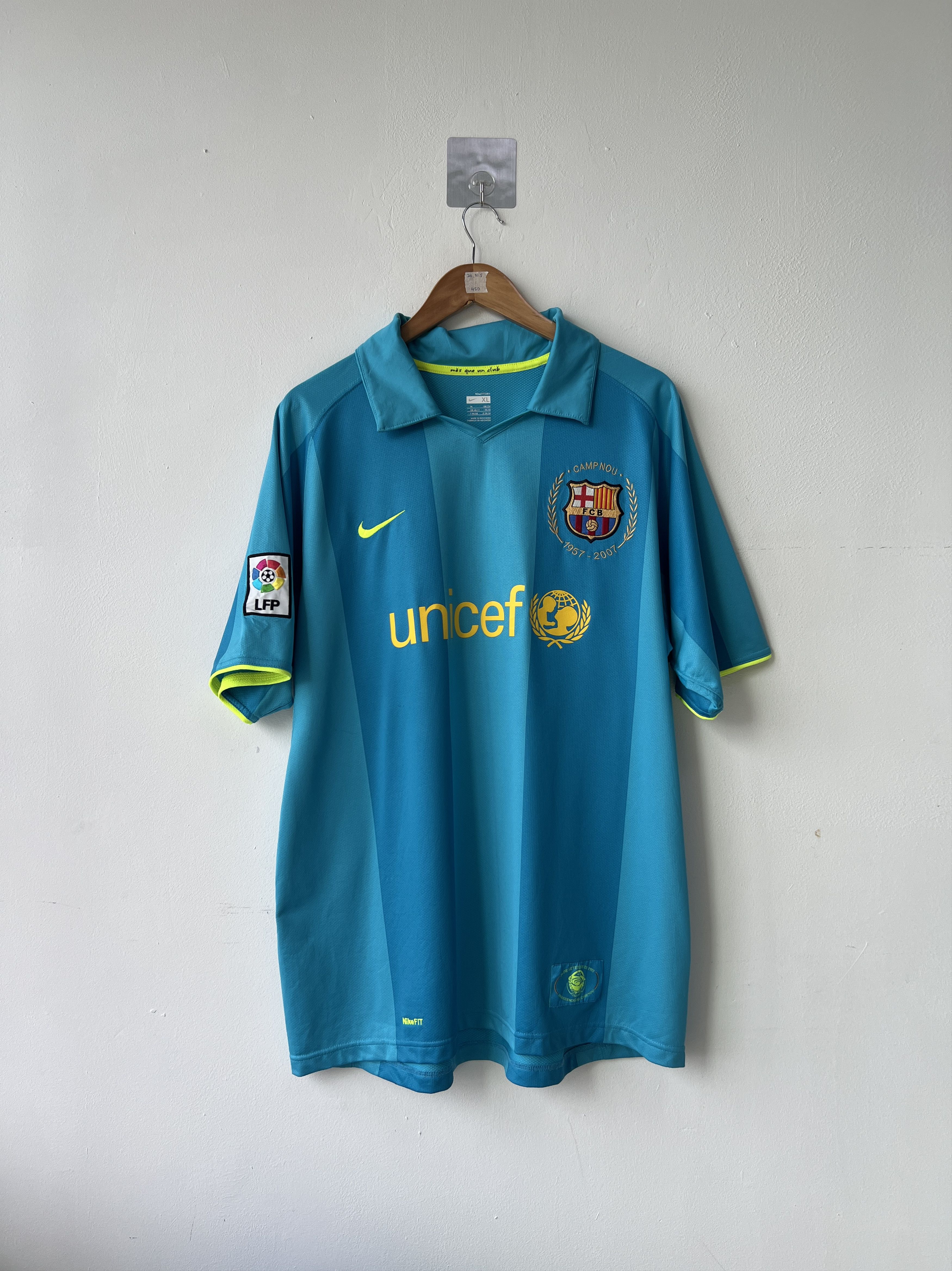 Nike (XL) Barcelona 2007-09 Away Kit Henry #14 Size US XL / EU 56 / 4 - 2 Thumbnail