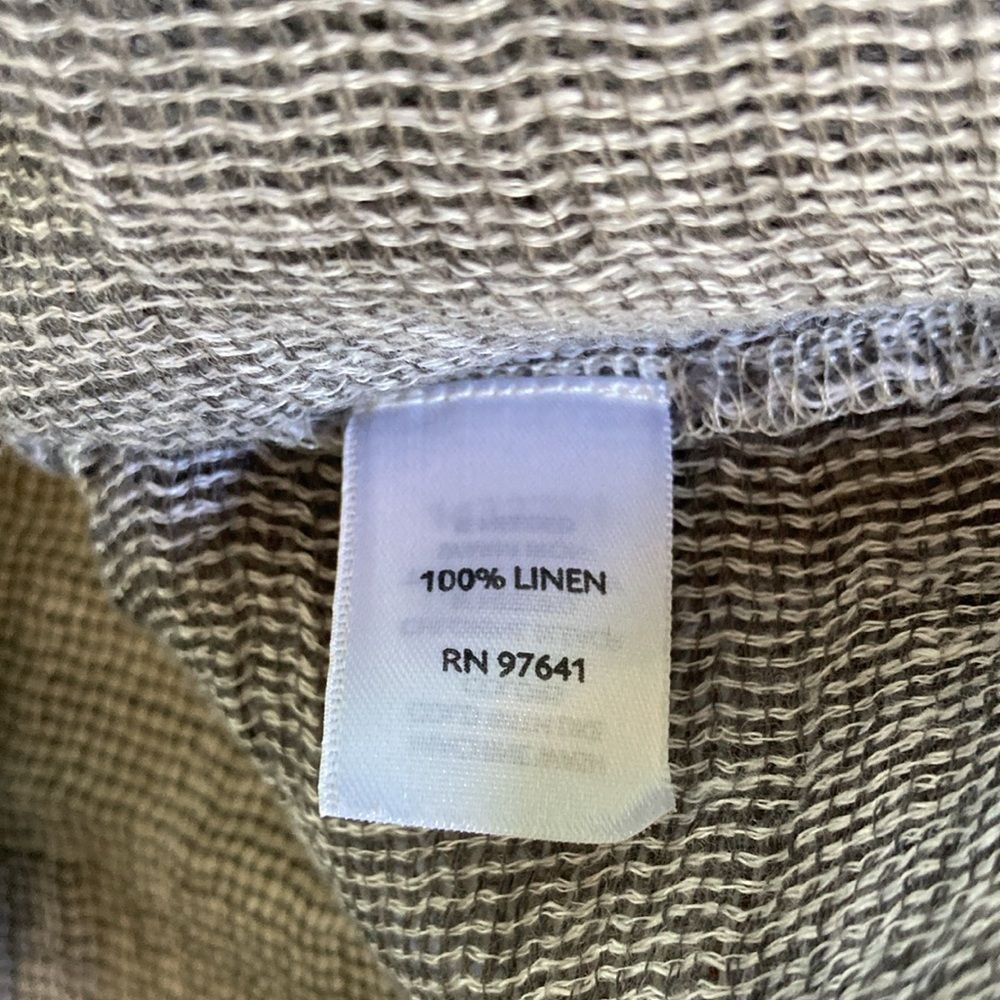 Eileen Fisher J Jill Pure Jill XS Linen Gray Oversized (50" Bust ) Top Sheer Woven 3/4 Sleeve Size S / US 4 / IT 40 - 6 Thumbnail