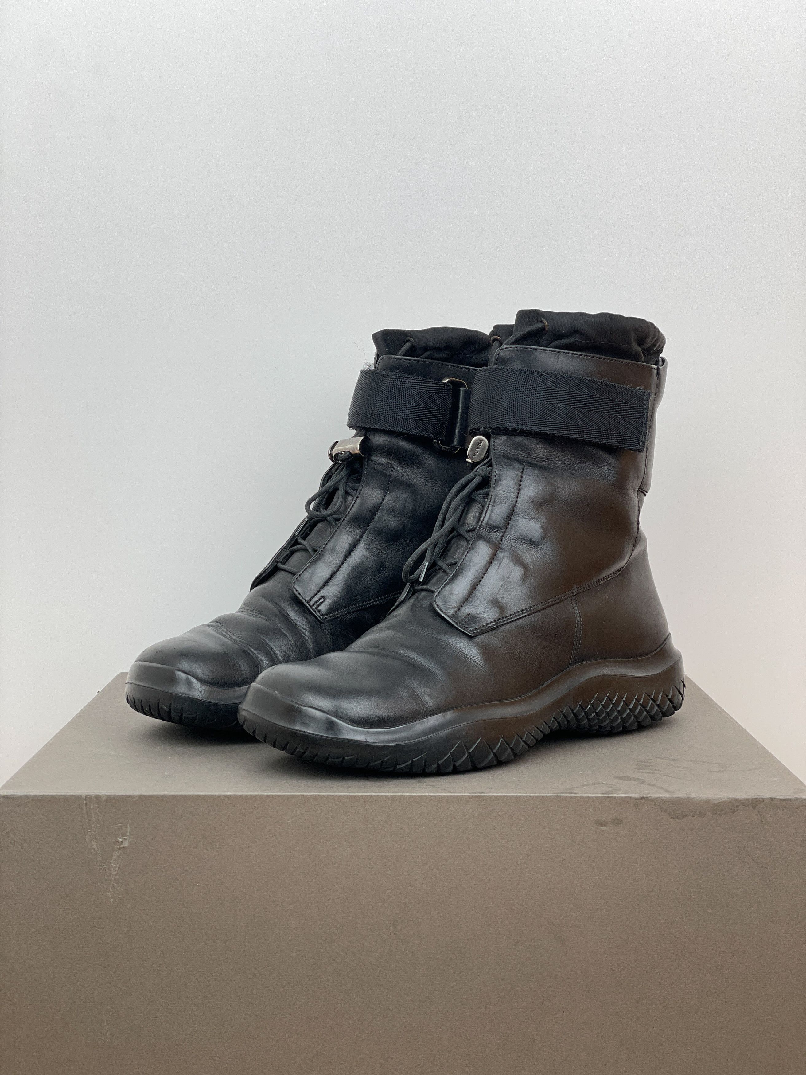 Prada AW99 Square Toe Vibram Combat Boots Size US 9 / IT 39 - 1 Thumbnail
