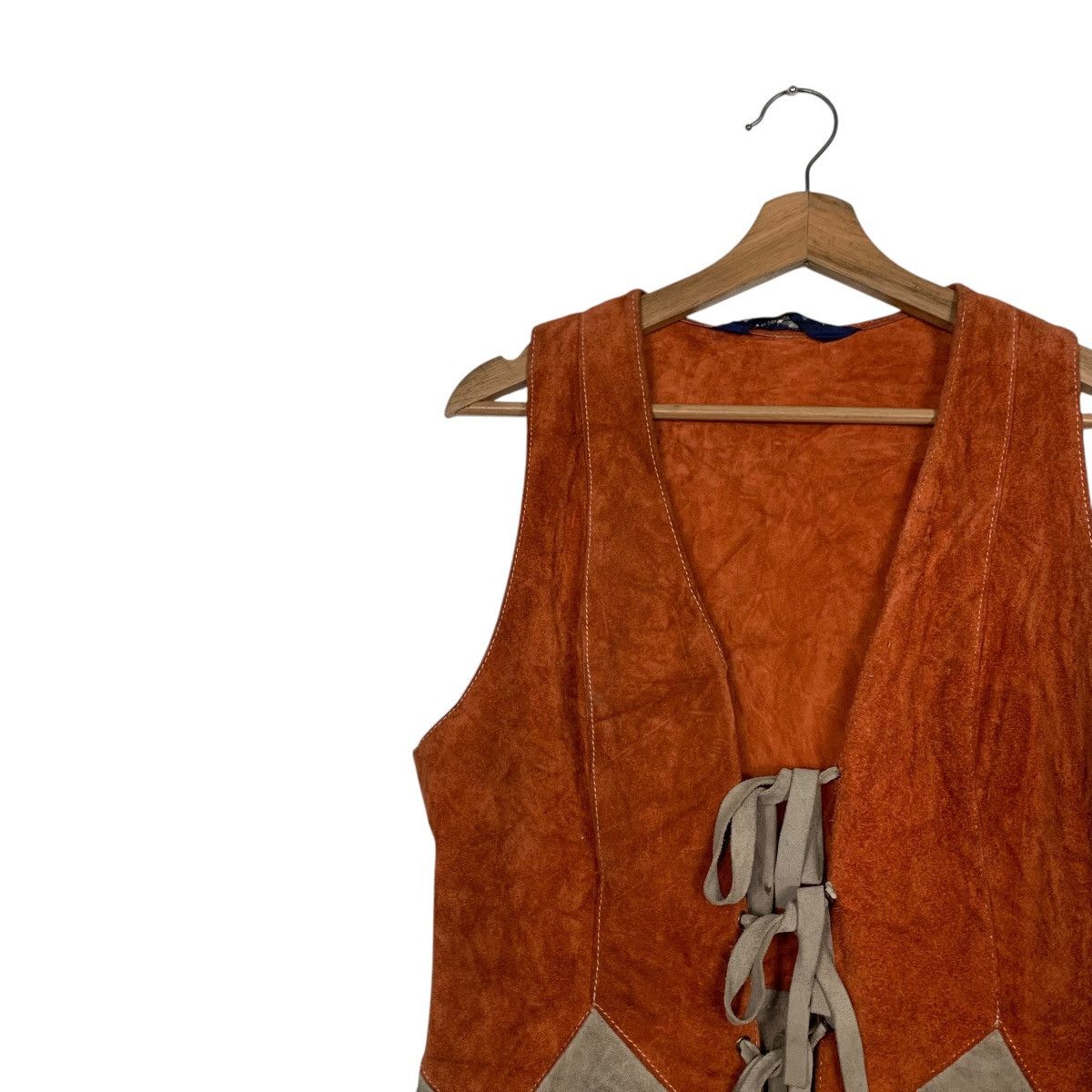 Vintage 60-70’s DAVID CONRAD Two-Tone Suede Leather Vest #2764-C125 Size US S / EU 44-46 / 1 - 3 Thumbnail