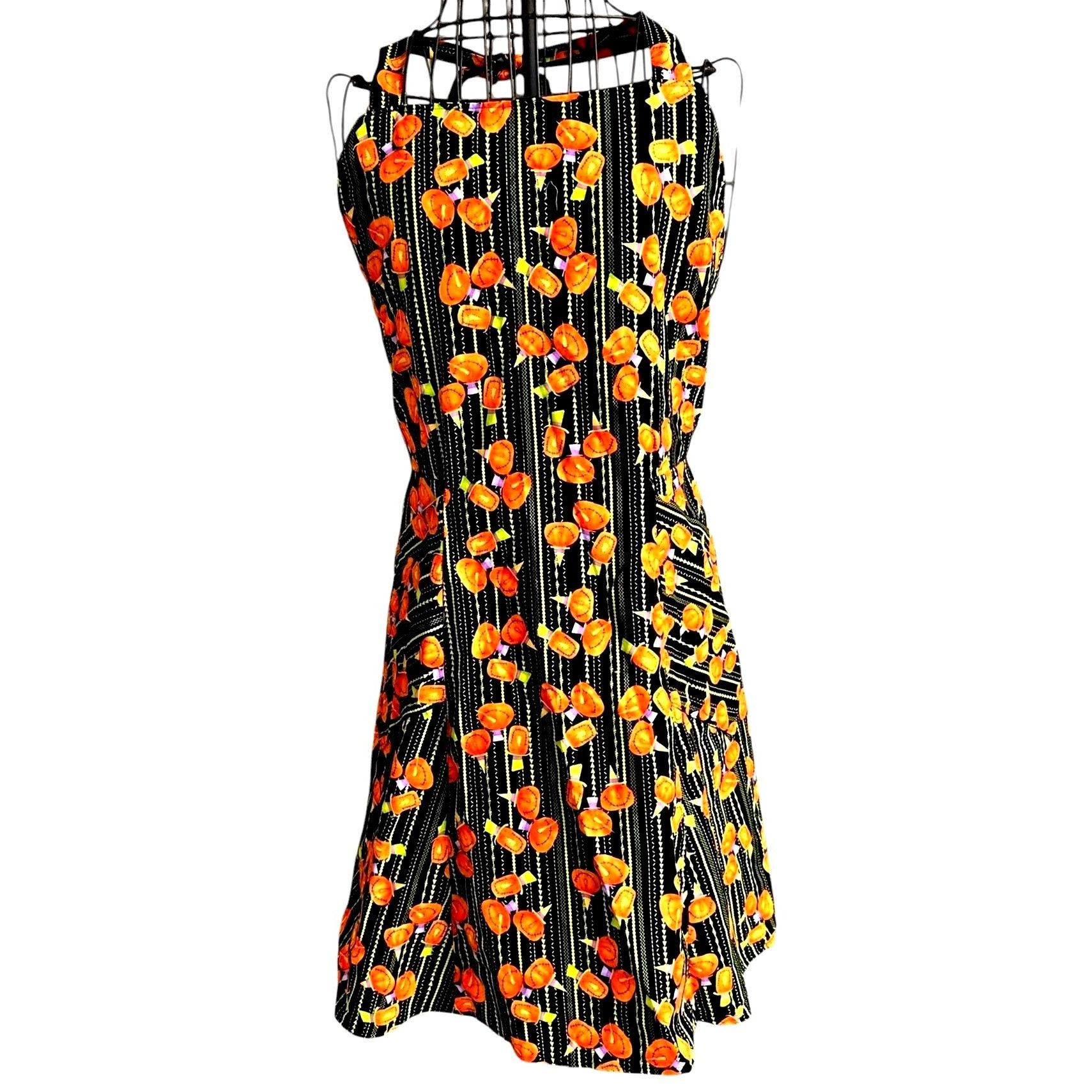 Handmade Vintage Handmade Halloween Apron Jack O Lanterns Pockets Bak Size ONE SIZE - 4 Thumbnail