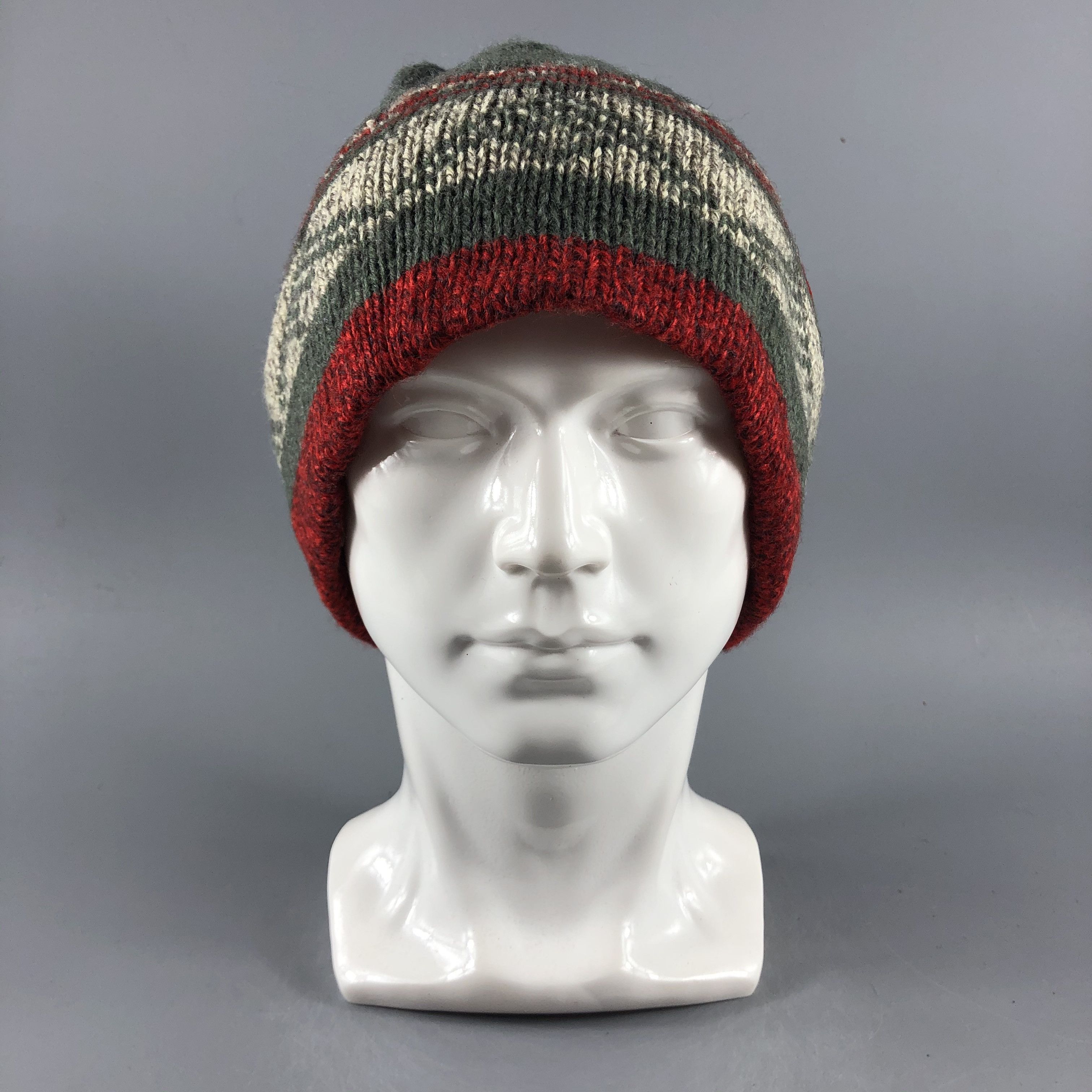 Japanese Brand × Vintage Sasquatch Fair Isle Beanie Snow Hat Snow Cap -D218 Size ONE SIZE - 7 Thumbnail