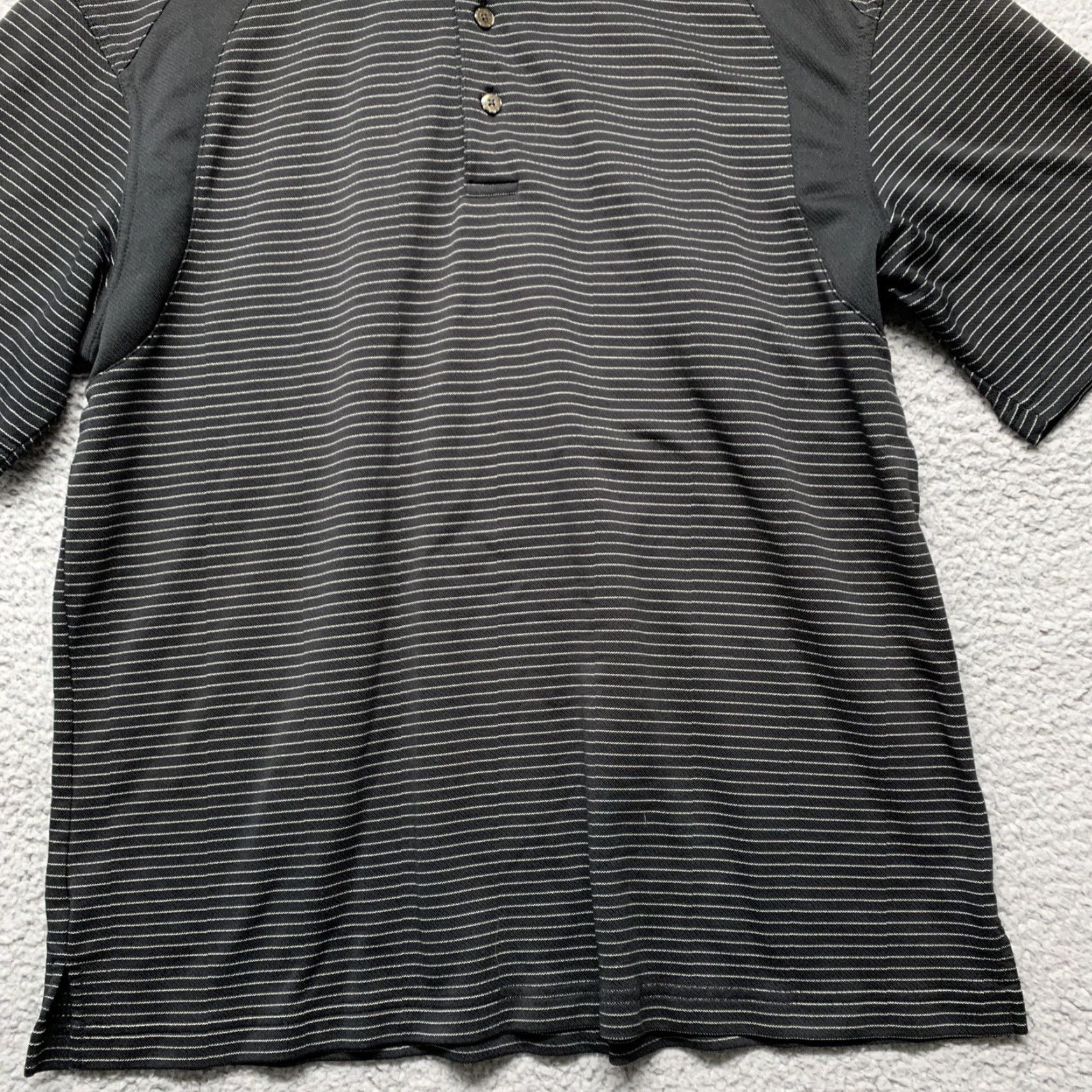 Vintage Grand Slam Golf Polo Shirt Men's XL Black with White Stripe Pattern Polo XL Black Mens Size US XL / EU 56 / 4 - 3 Thumbnail